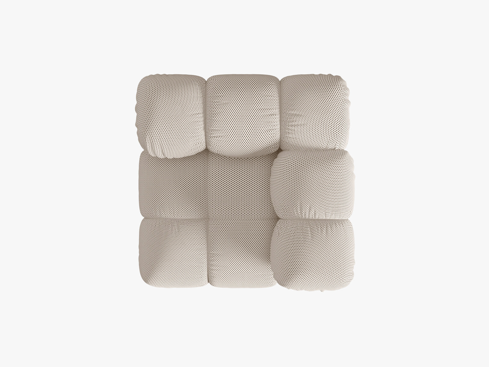 Micadoni symmetrisches Eckmodul Bellis 3D-Stoff Sonic Helles Beige
