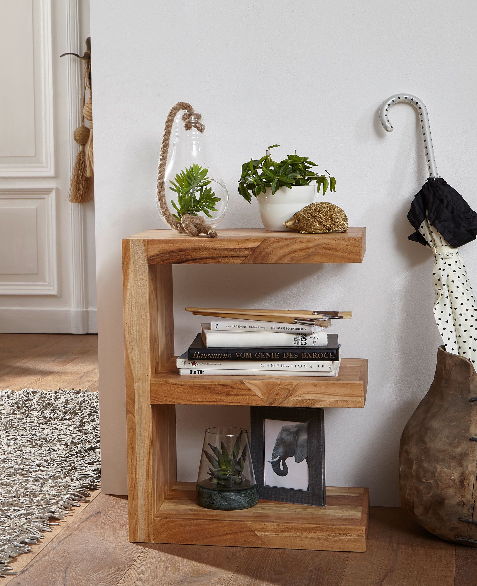 Beistelltisch Aalvik Massivholz Akazie 45 × 30 × 60 cm