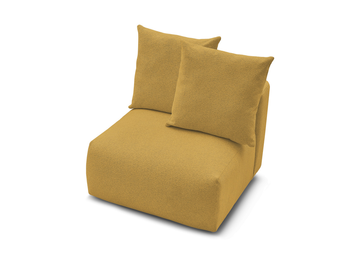 Bobochic Voltaire Sofamodul 1-Sitzer 90 × 100 cm Melange-Stoff Gelb