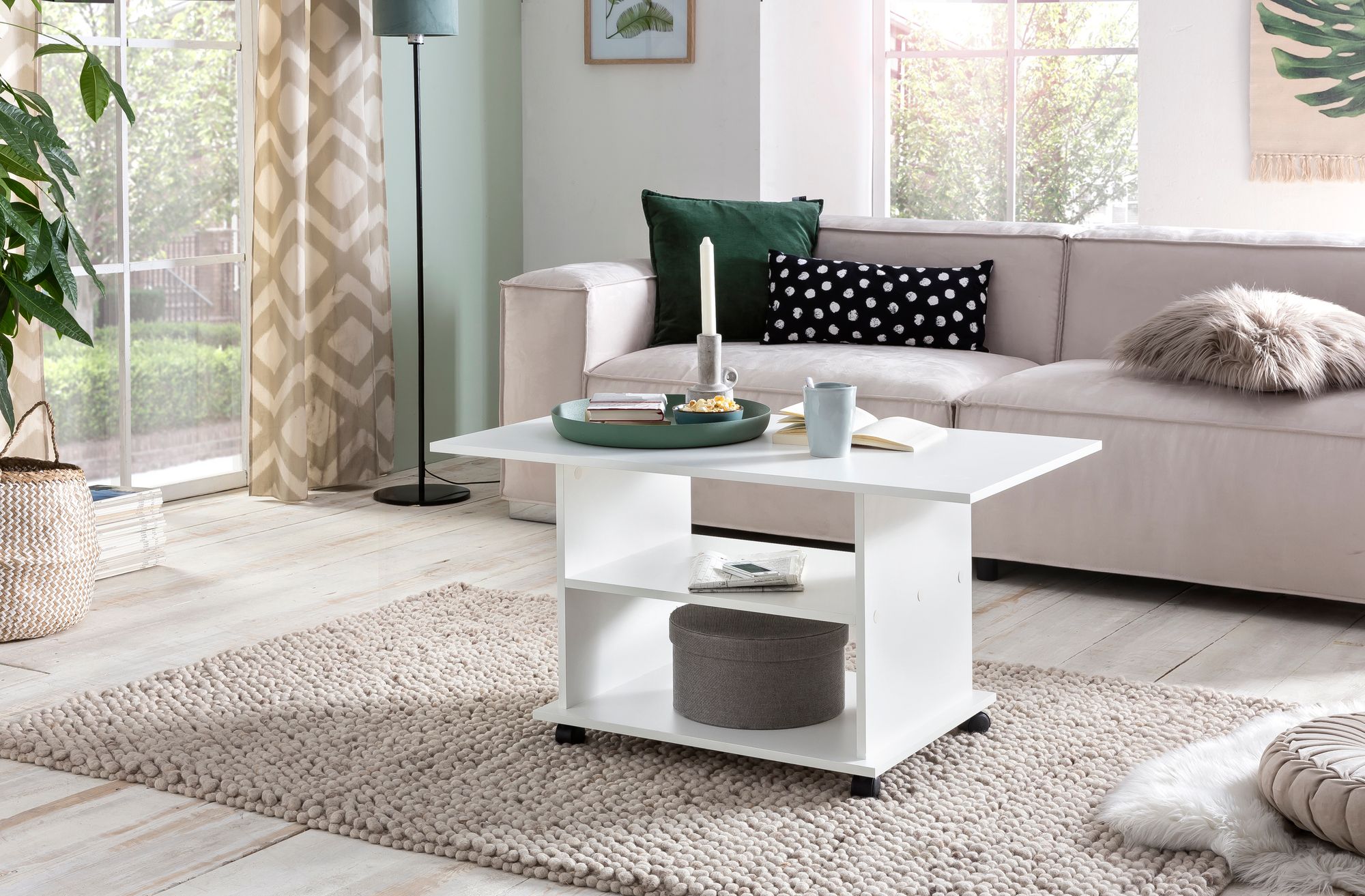 Couchtisch Fjaera Weiß 95 × 54,5 × 51 cm