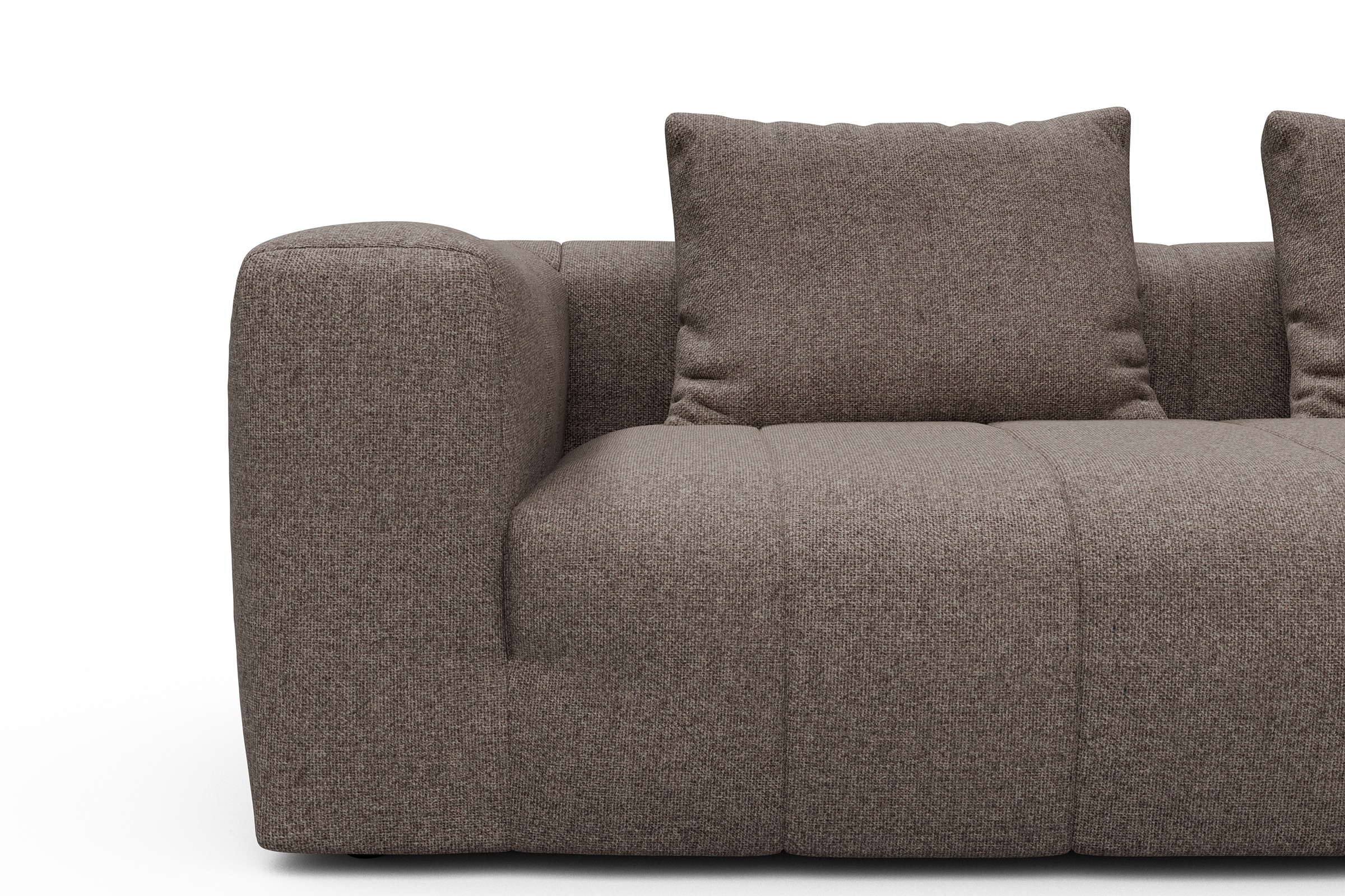 Ecksofa Hugo 2x 2,5-Sitzer Armlehne links Sama-Stone