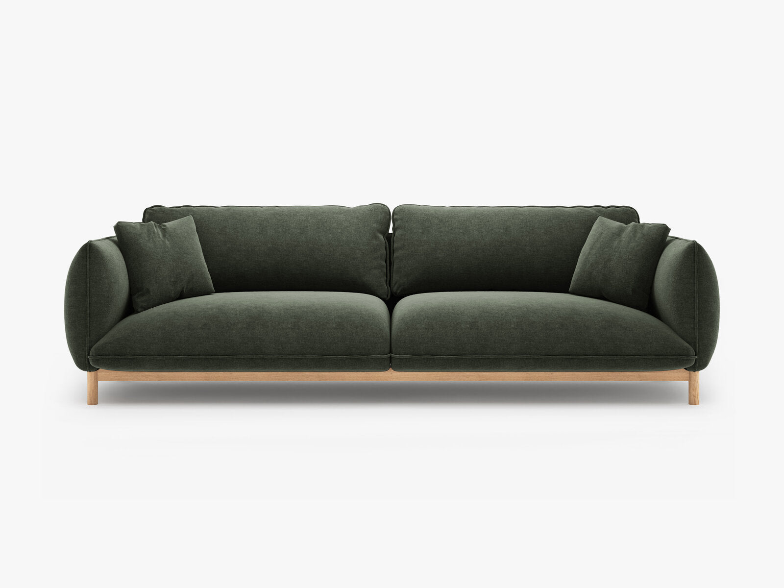 Micadoni Ada Sofa 4-Sitzer Strukturierter Stoff Wind Moosgrün