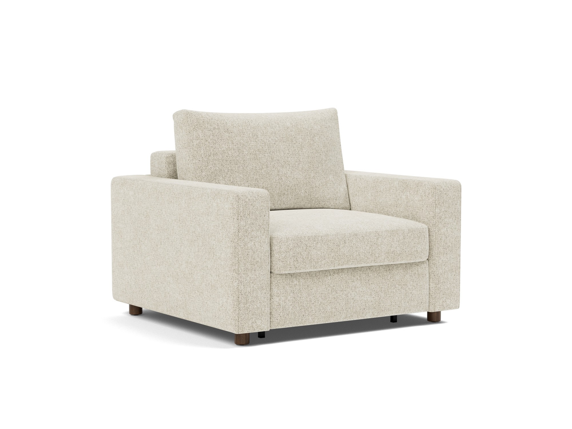 Schlafsessel Neah mit Standard-Armlehnen Strukturierter Stoff Taura 357-Off-White