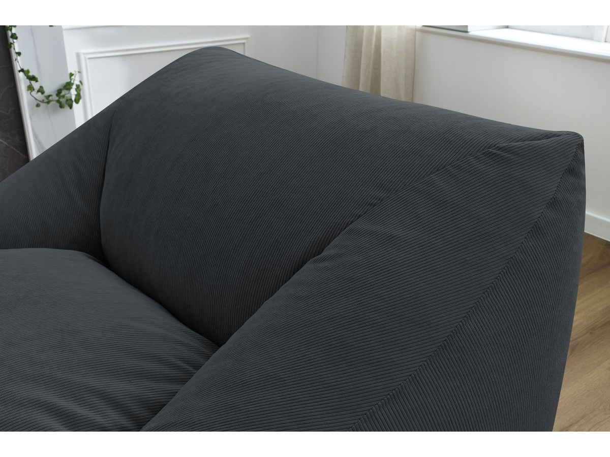 Bobochic Lilibet Pouf Cordsamt Dunkelgrau