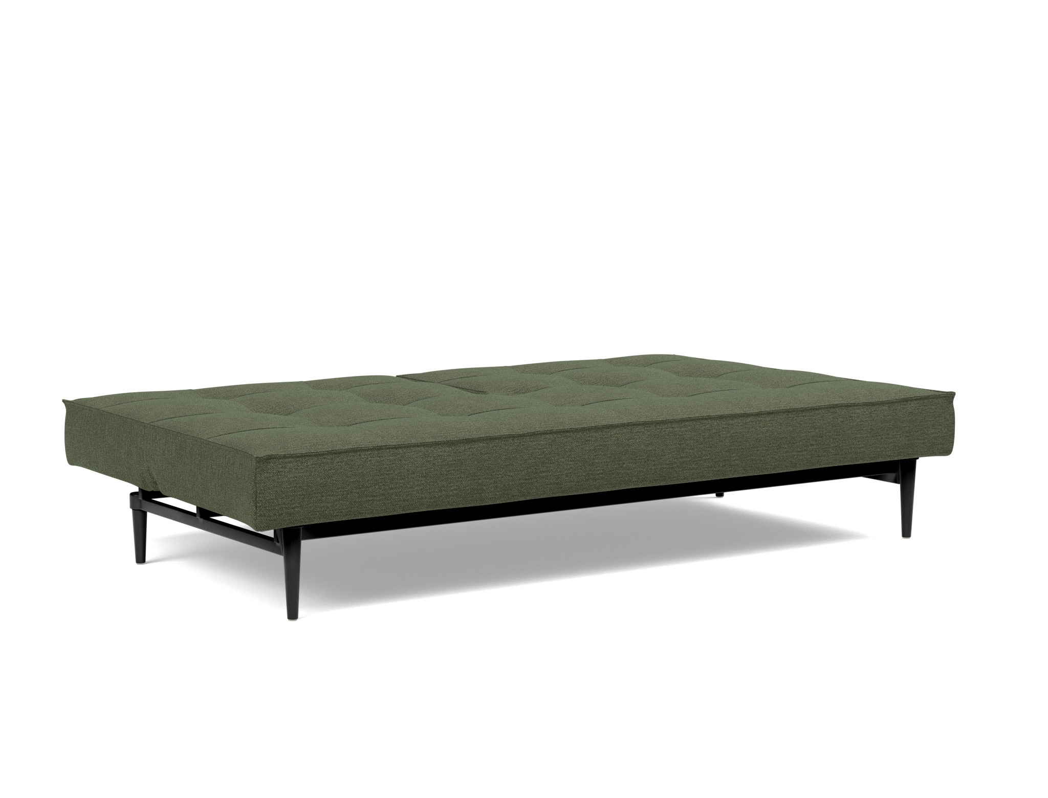 Schlafsofa Splitback Strukturierter Stoff Taura 353-Forest Beine Styletto Eiche schwarz