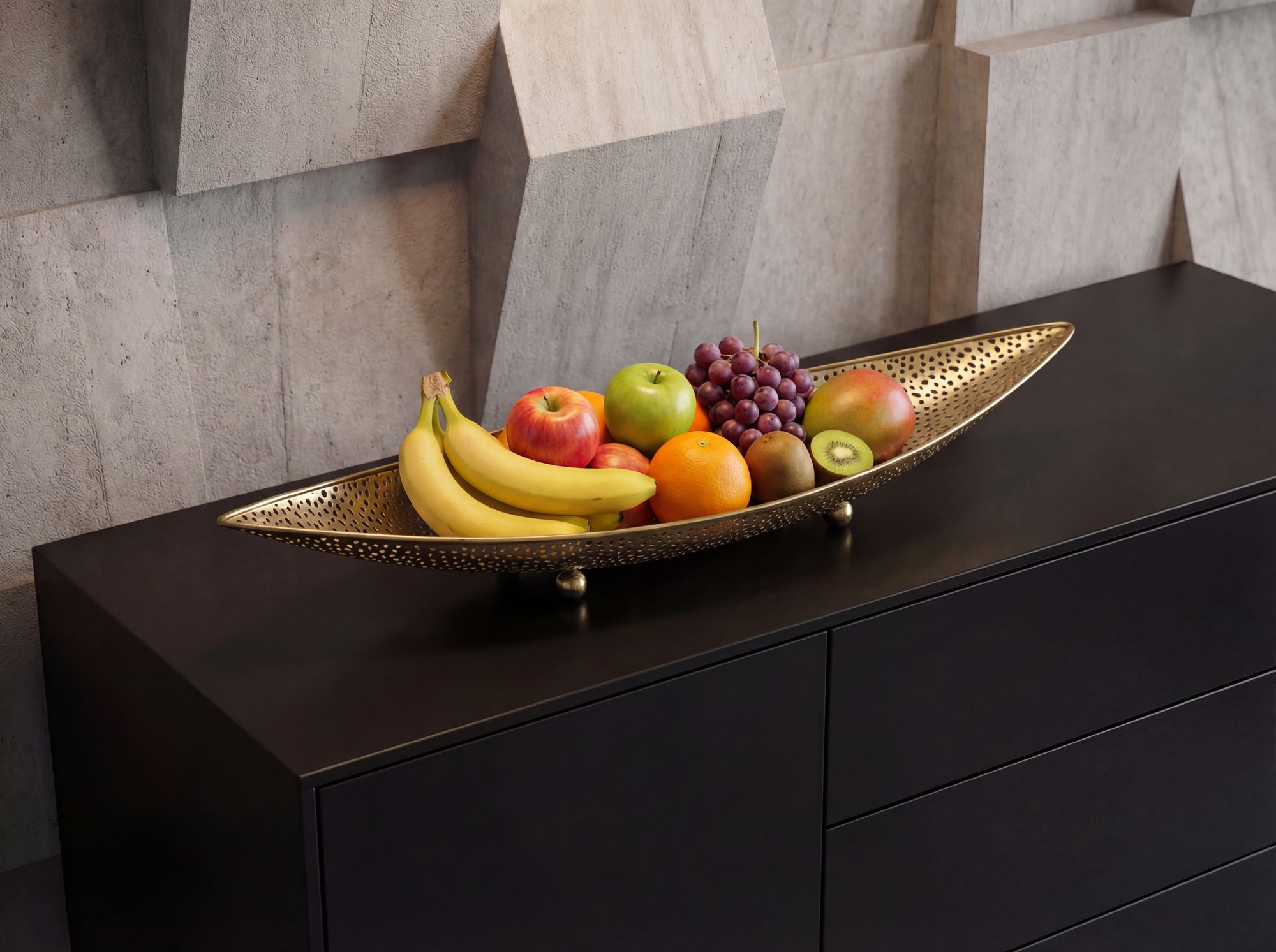 Dekoschale Lyngdal Metall Gold 60 × 16 × 9 cm