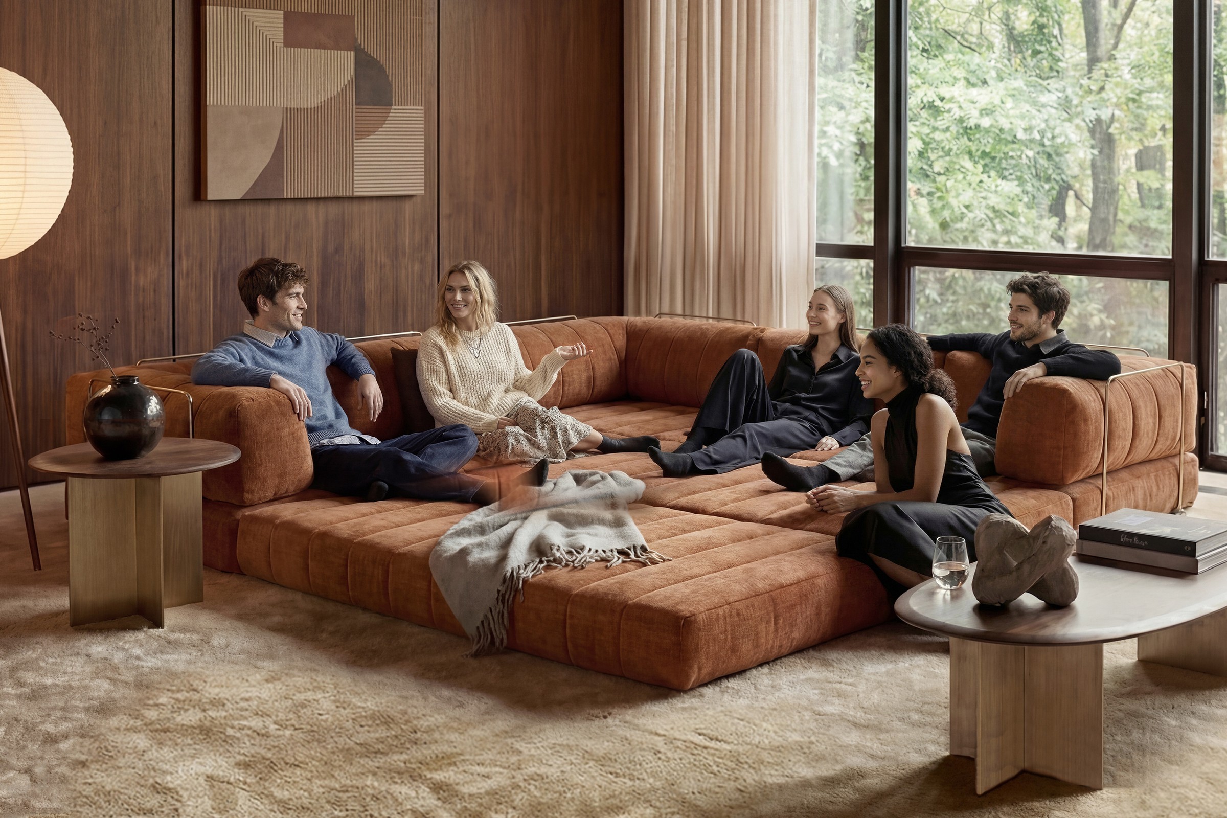 Eck-Schlafsofa CozyPad mit Armlehnen
