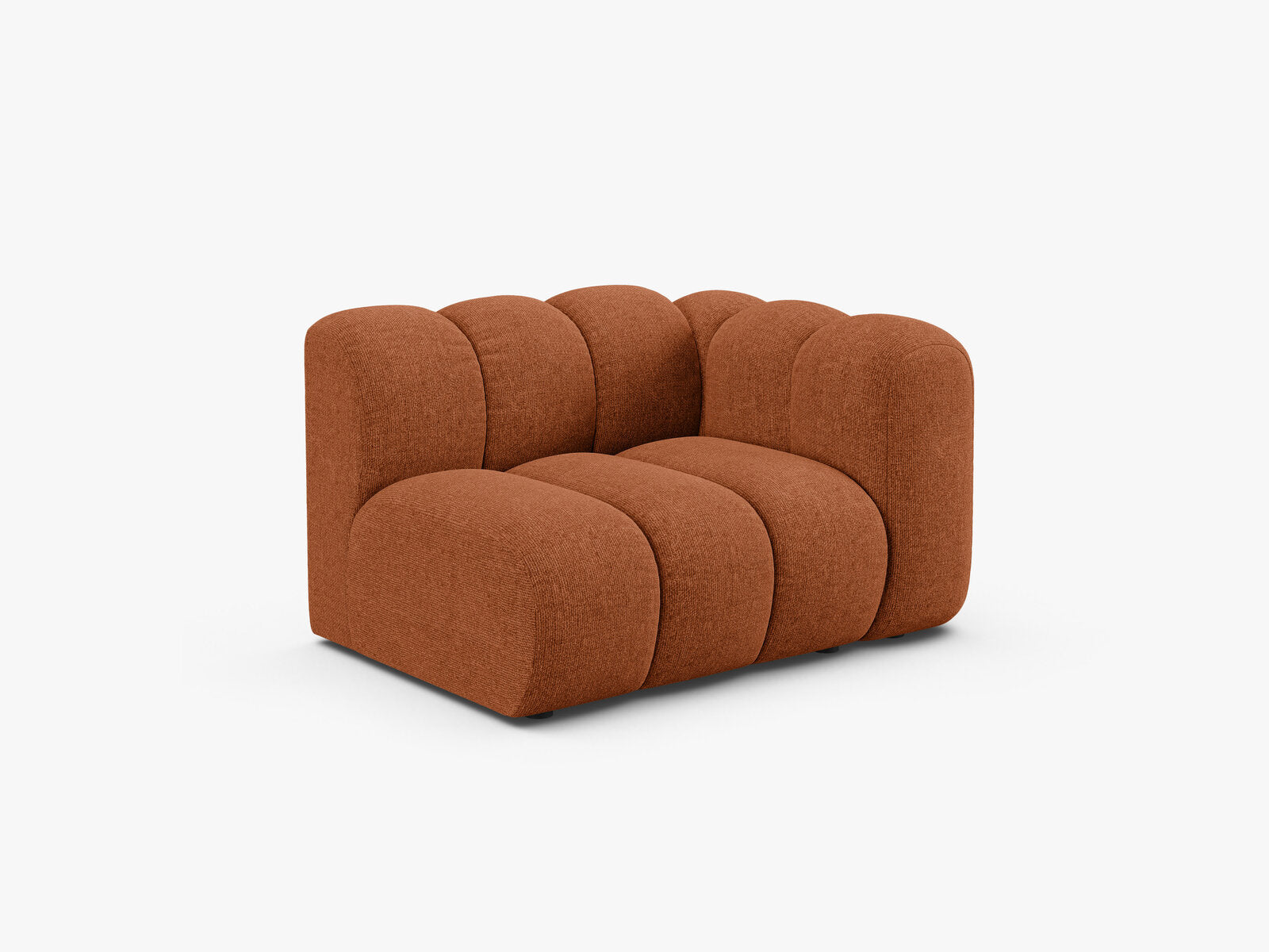 Micadoni Modul Lupine 1-Sitzer Rechts Chenille Eden Ziegel