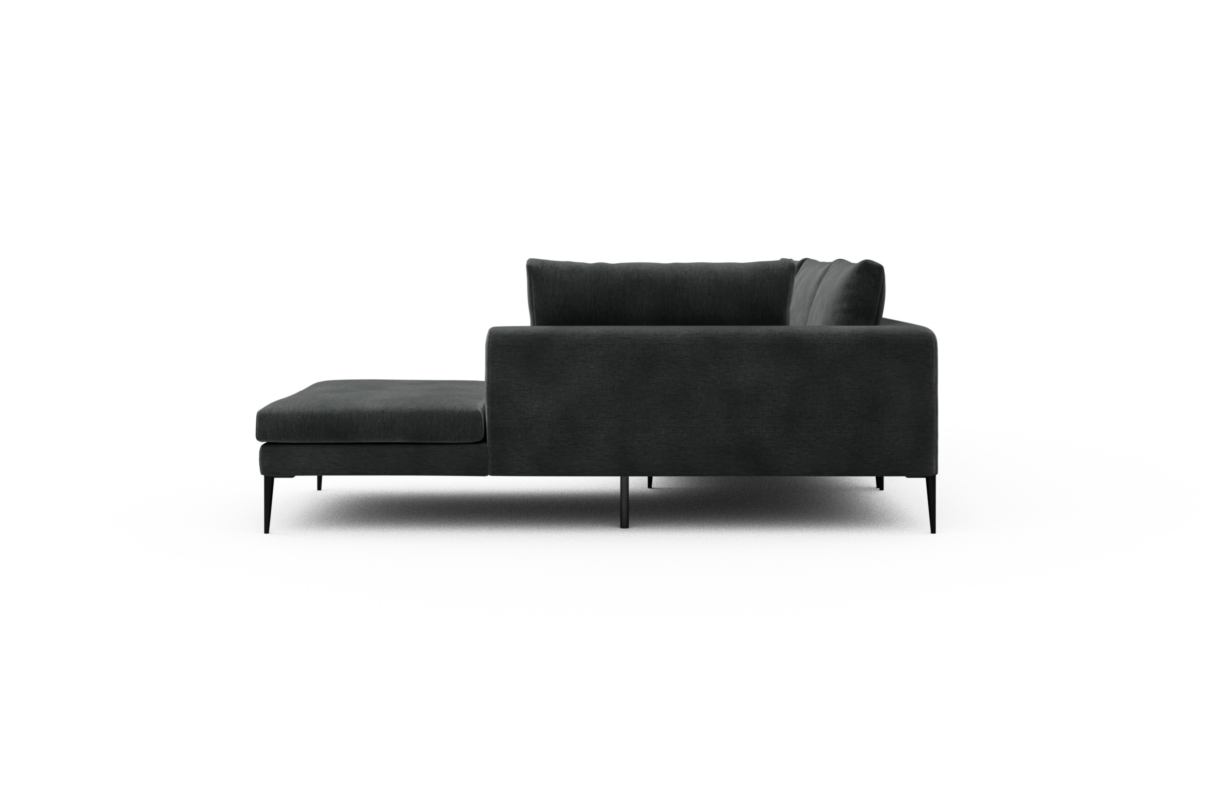 Ecksofa Paul Relax-Ecke links mit 3-Sitzer Smooth-Deep-Warm-Grey