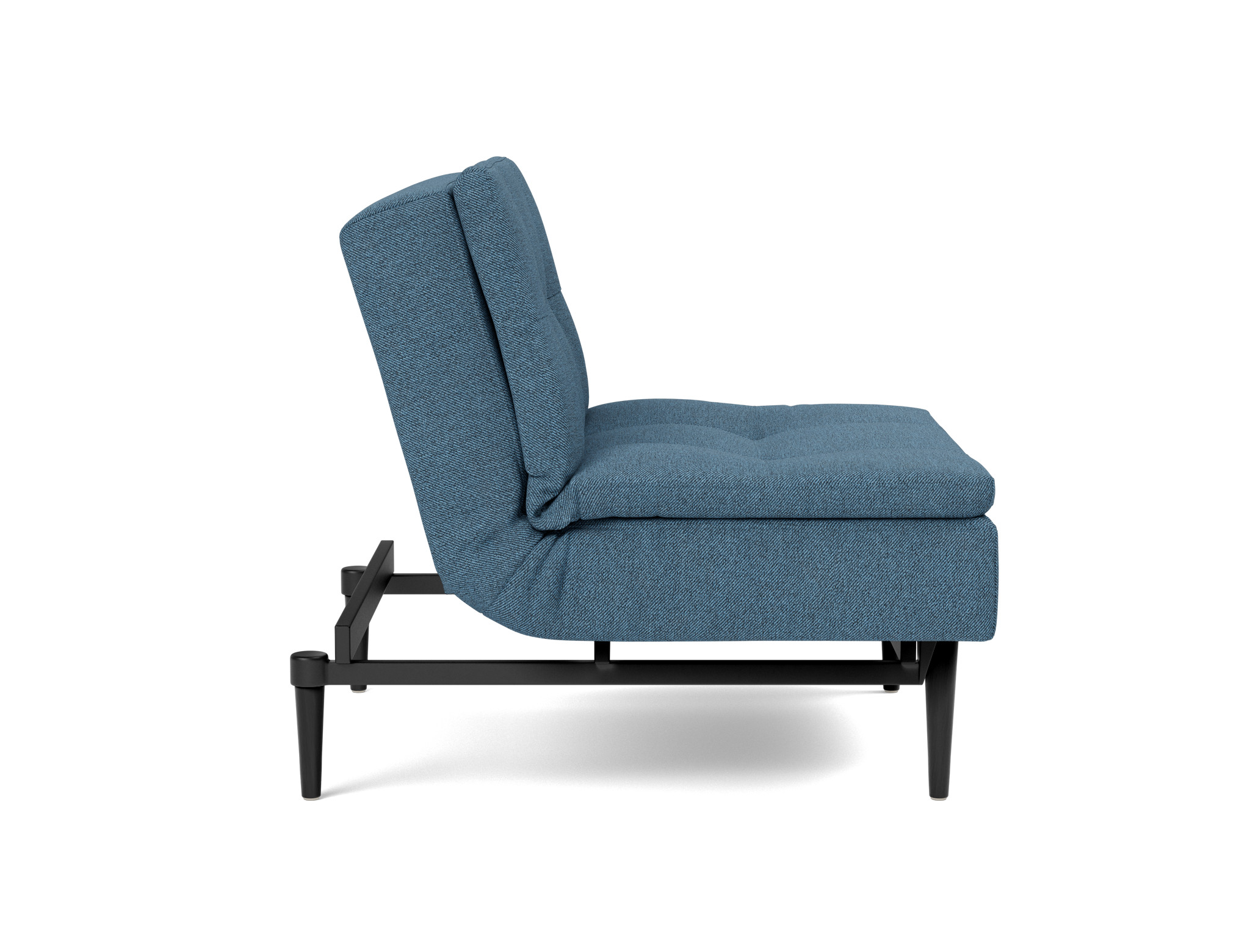 Sessel Dublexo Strukturierter Stoff Weda 302-Weda-Blue Beine Styletto Eiche schwarz