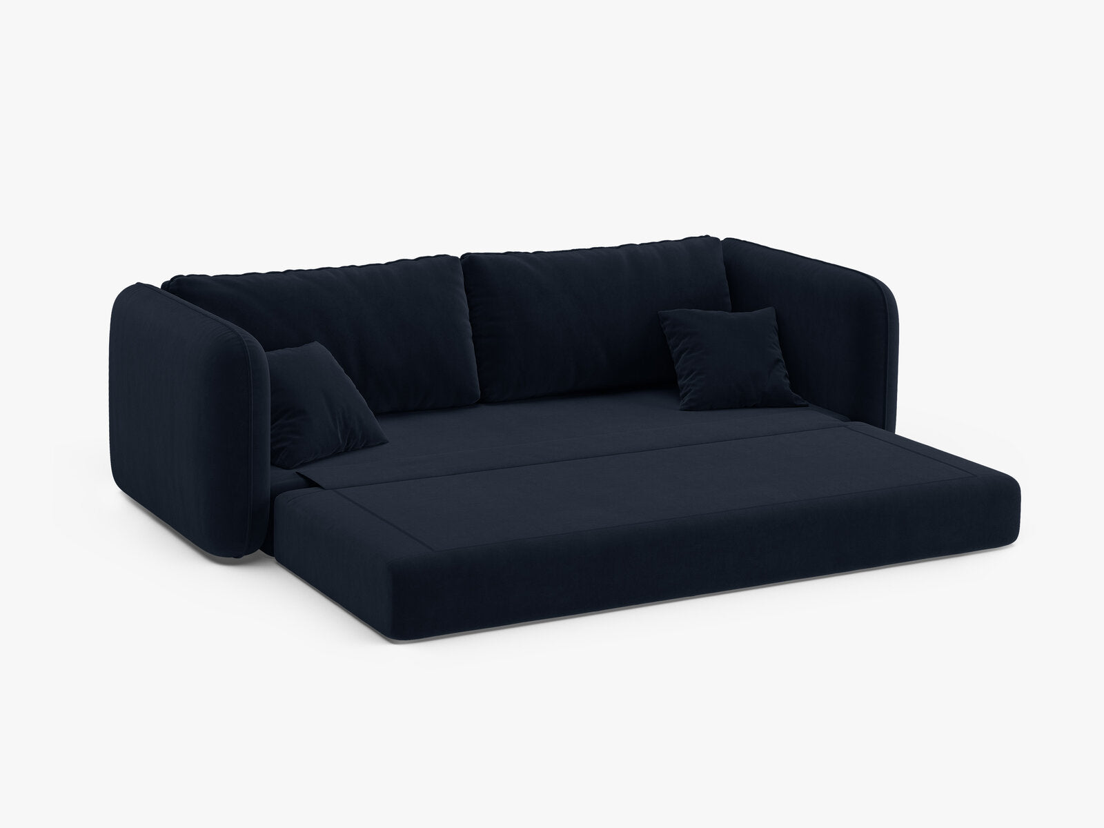 Micadoni Sofa mit Schlaffunktion Dormi 3-Sitzer Samt Salvador Königsblau