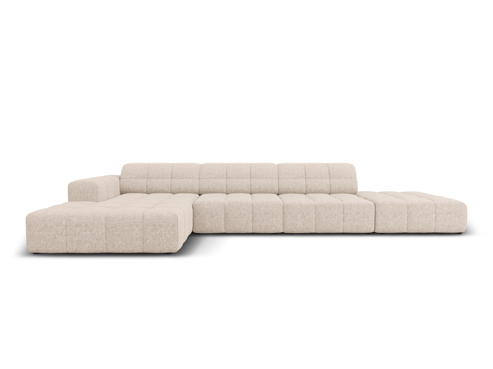 Cosmopolitan Design Ecksofa Chicago 5-Sitzer offen Chenille Haga Beige Links