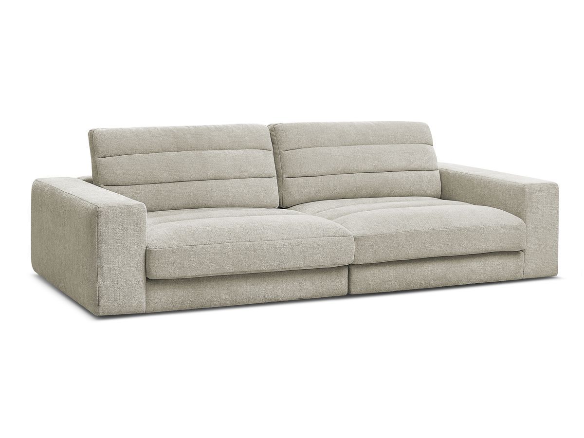 Bobochic Sierra Sofa 3-Sitzer Strukturstoff Taupe
