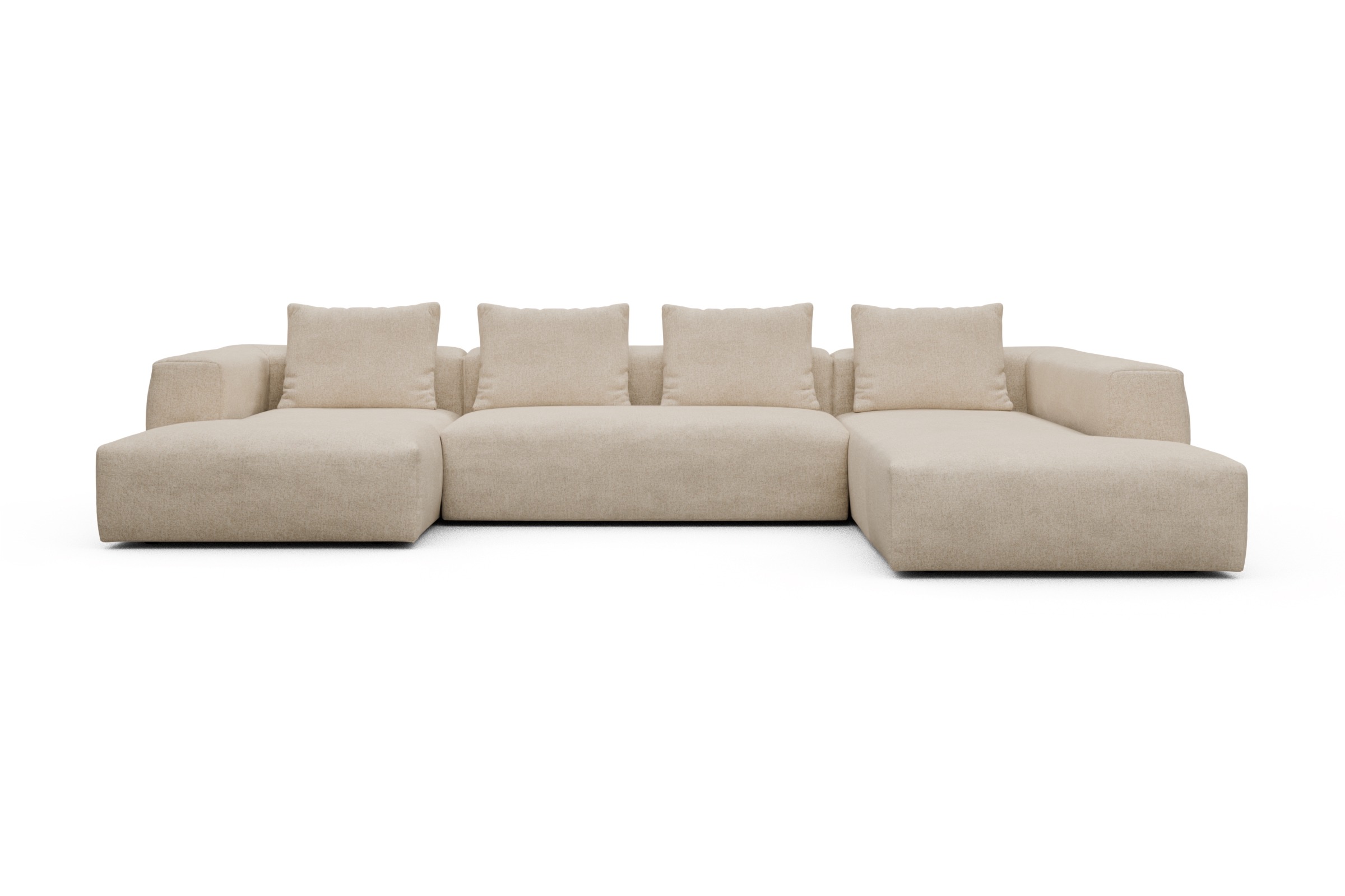 Skandi Home Wohnlandschaft Fred Relax-Ecke rechts mit 2-Sitzer und Chaiselongue links Casone-Natural-Beige moebelfaktor