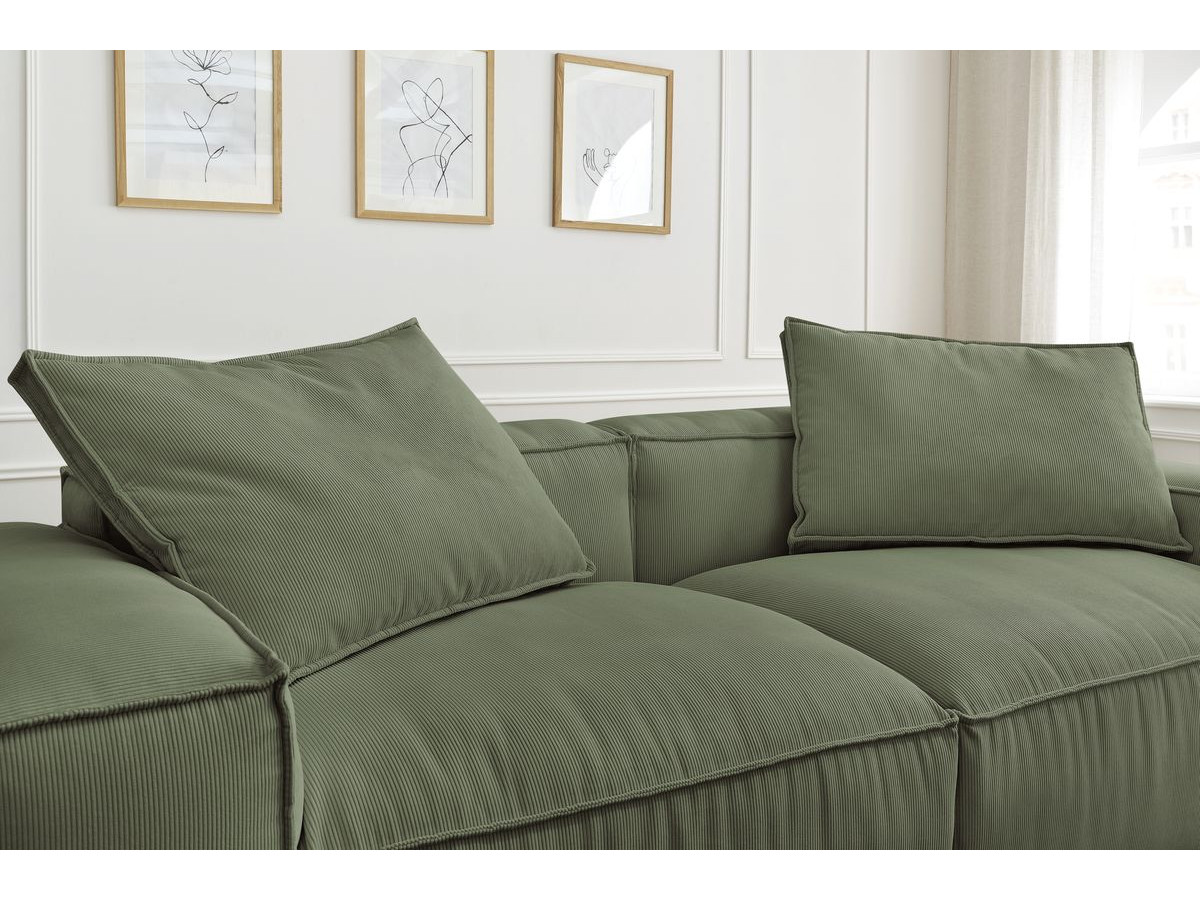 Bobochic Boheme Sofa 3-Sitzer Cordsamt Grün