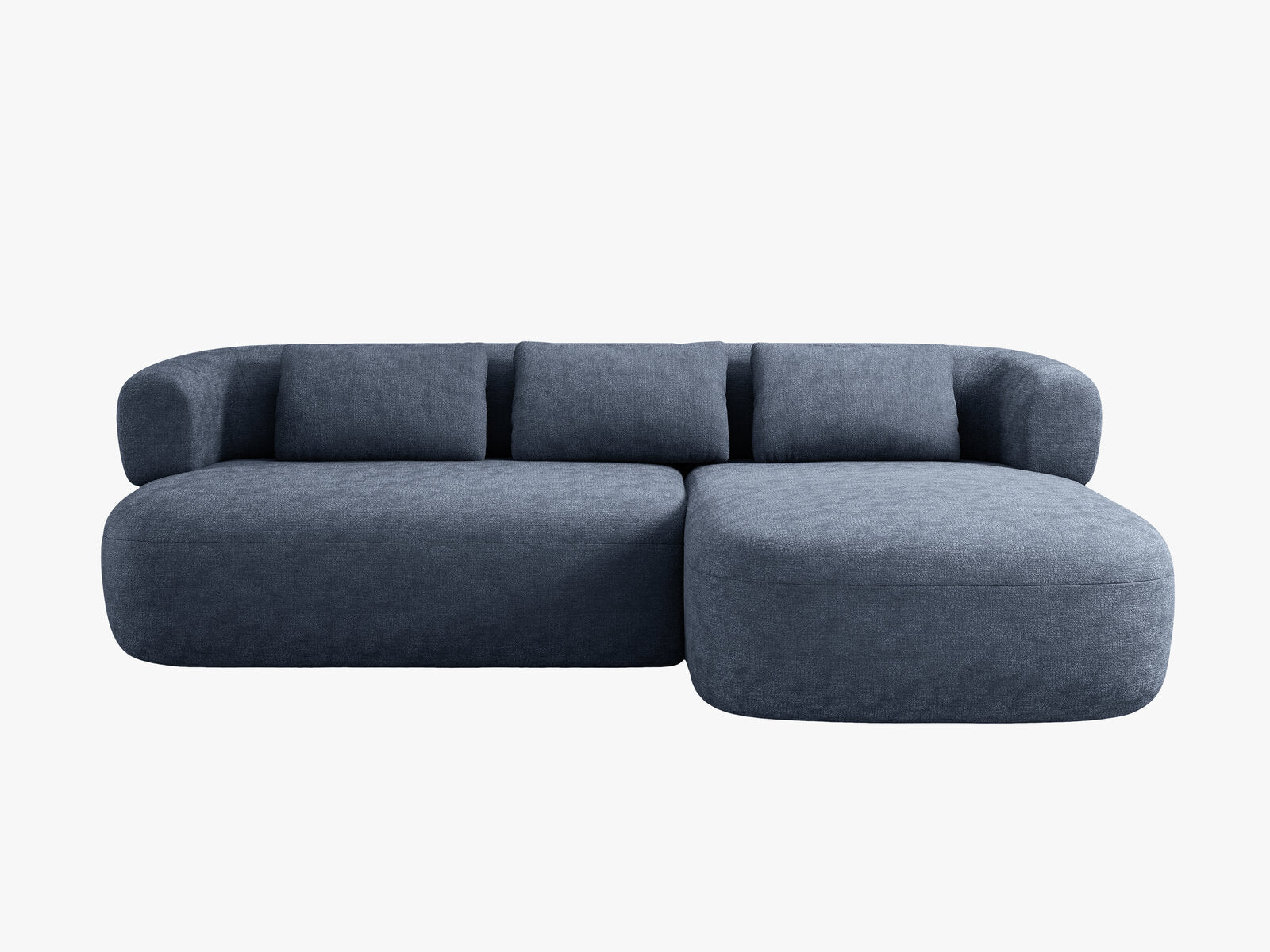 Micadoni 5-Sitzer Ecksofa Jenny Rechts Chenille Perfect Harmony Dunkelblau