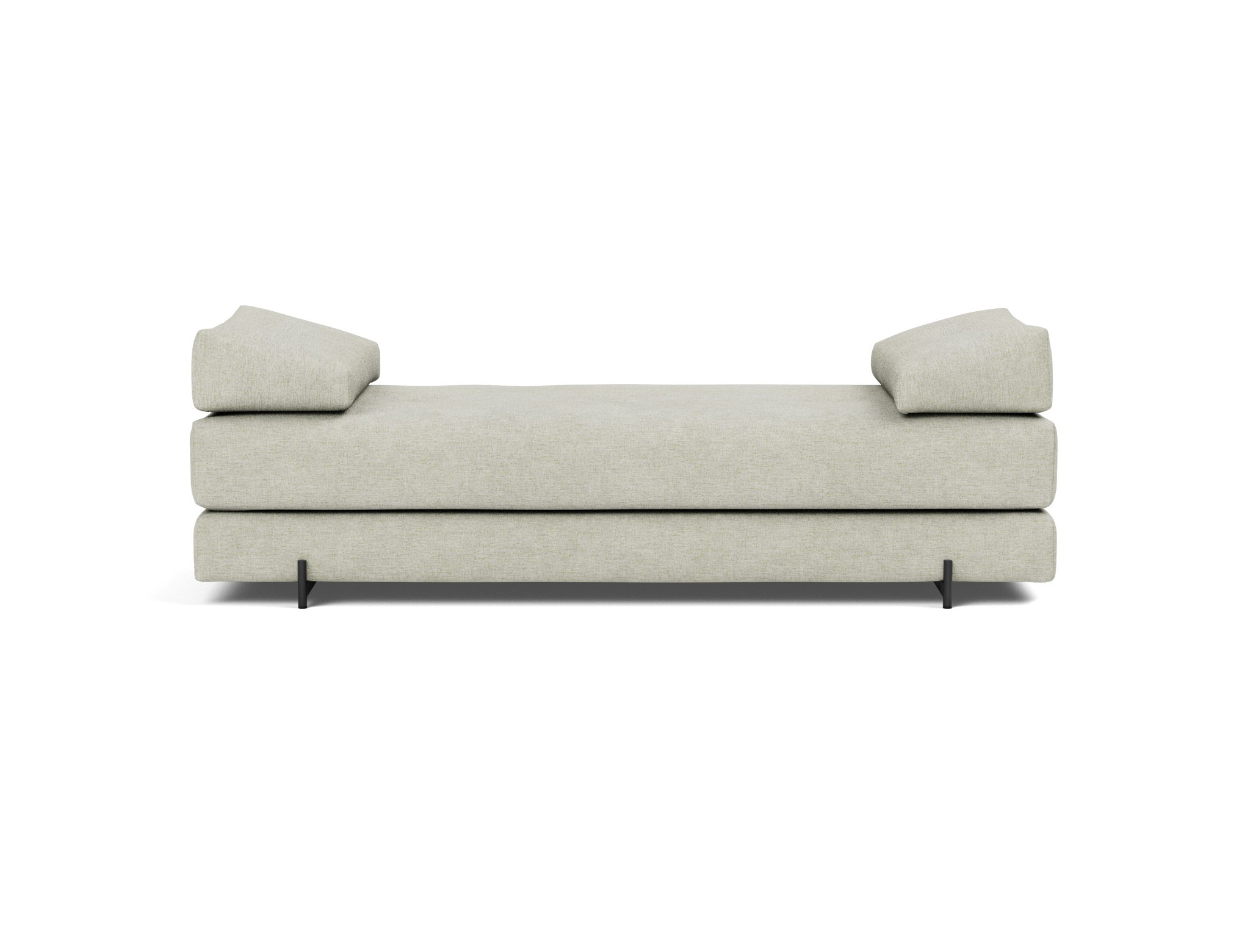 Tagesbett Sigmund Flachgewebe Avella 280-Sand Beine Indu schwarz