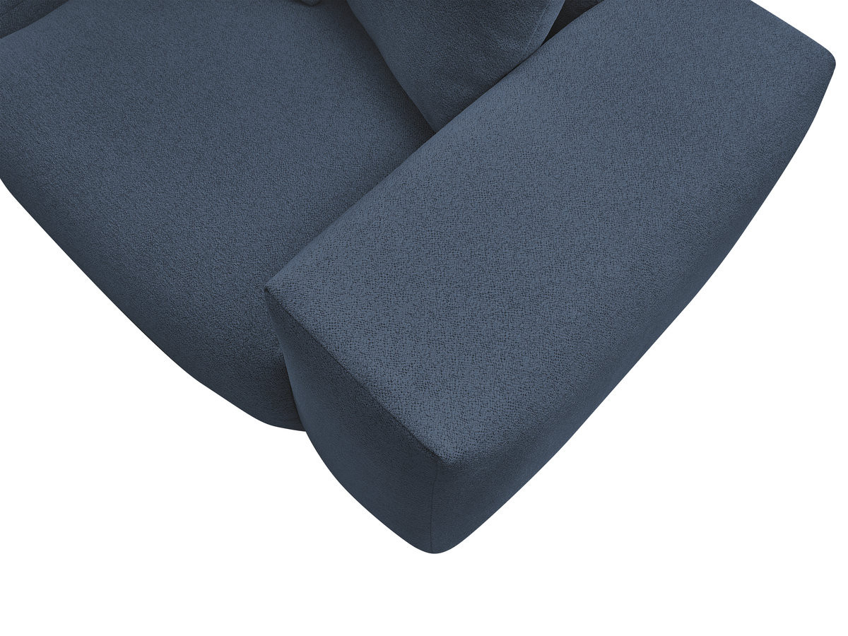 Bobochic Voltaire Ecksofa 322 × 268 cm Melange-Stoff Dunkelblau Ecke rechts