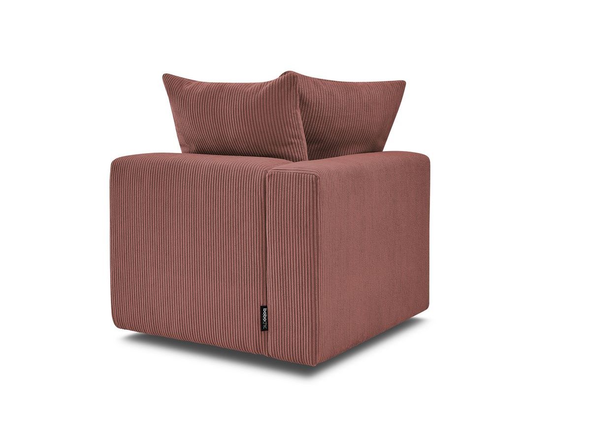 Bobochic Voltaire Eckmodul Cordsamt Rosa Ecke links
