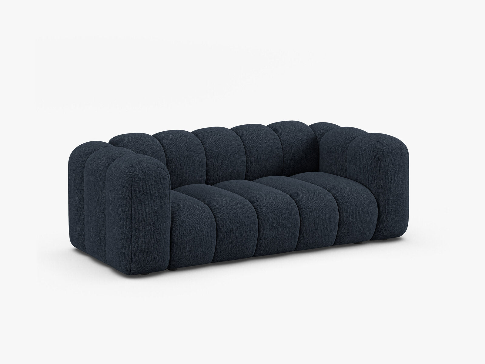 Micadoni Sofa Lupine 2-Sitzer Chenille Eden Marineblau