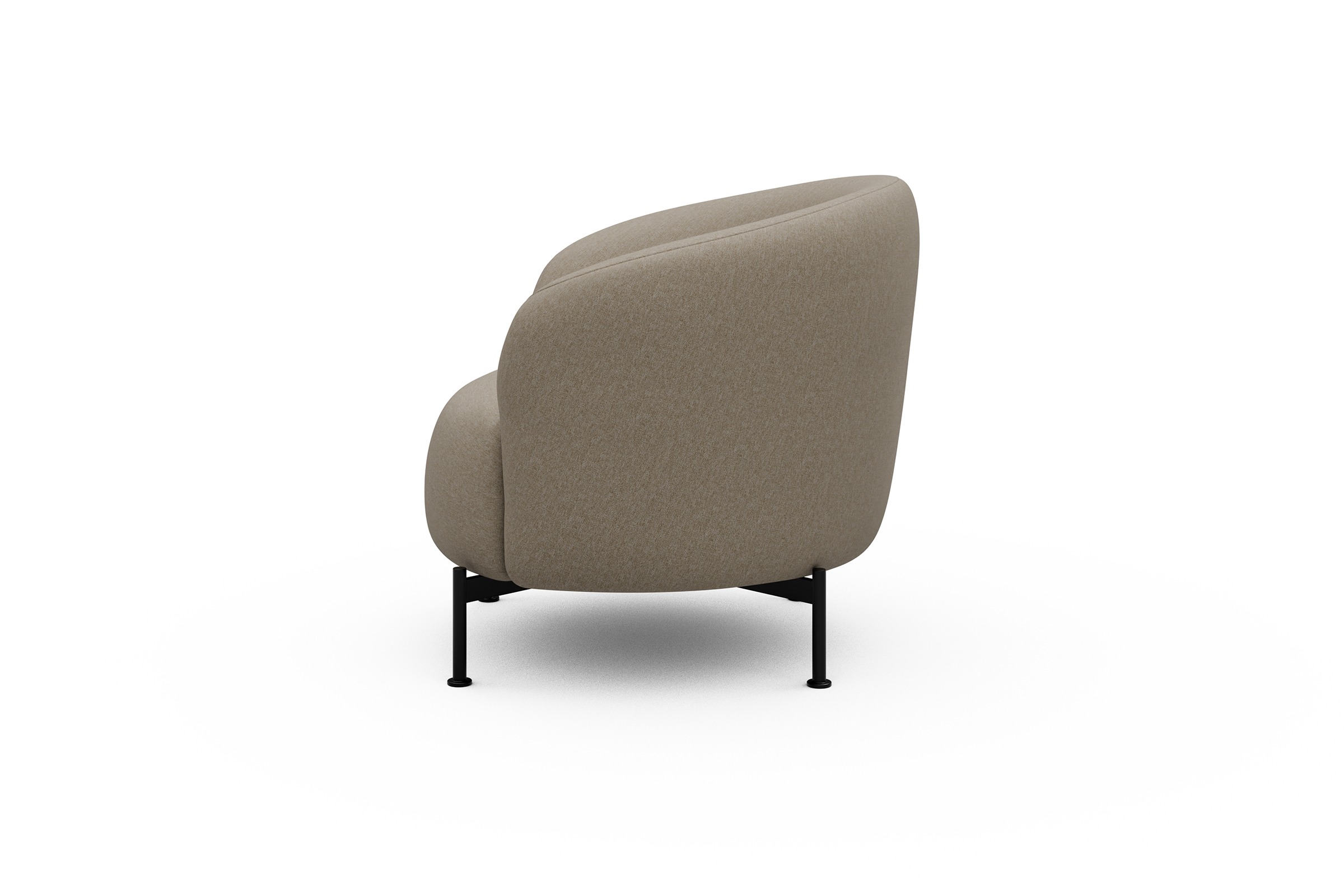Sessel Ronda X-Metallgestell Schwarz Satya-Natural