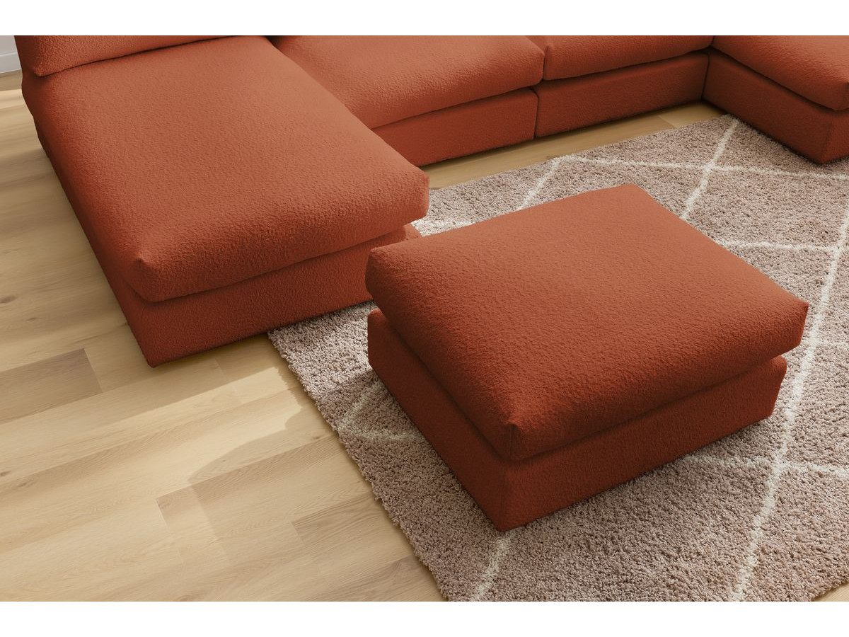 Bobochic Paris Wohnlandschaft Bouclé-Stoff Orange