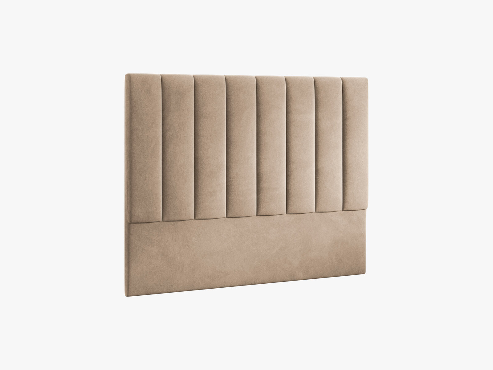 Micadoni Marl Polster-Kopfteil Samt Magic Velvet Mandelbeige 160x120