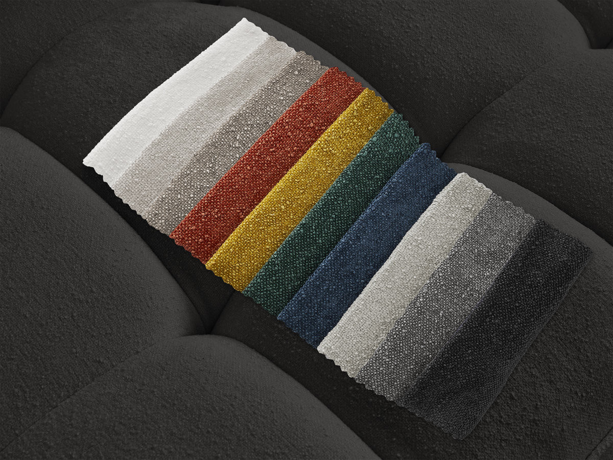 Bobochic Anis Ecksofa Strukturstoff Schwarz Ecke links