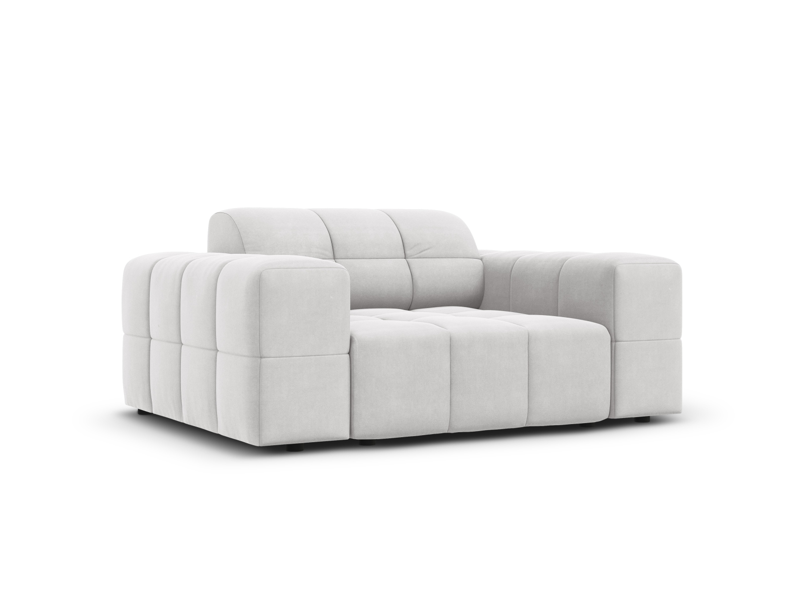 Cosmopolitan Design Sessel Chicago Samt Bluvel Silber