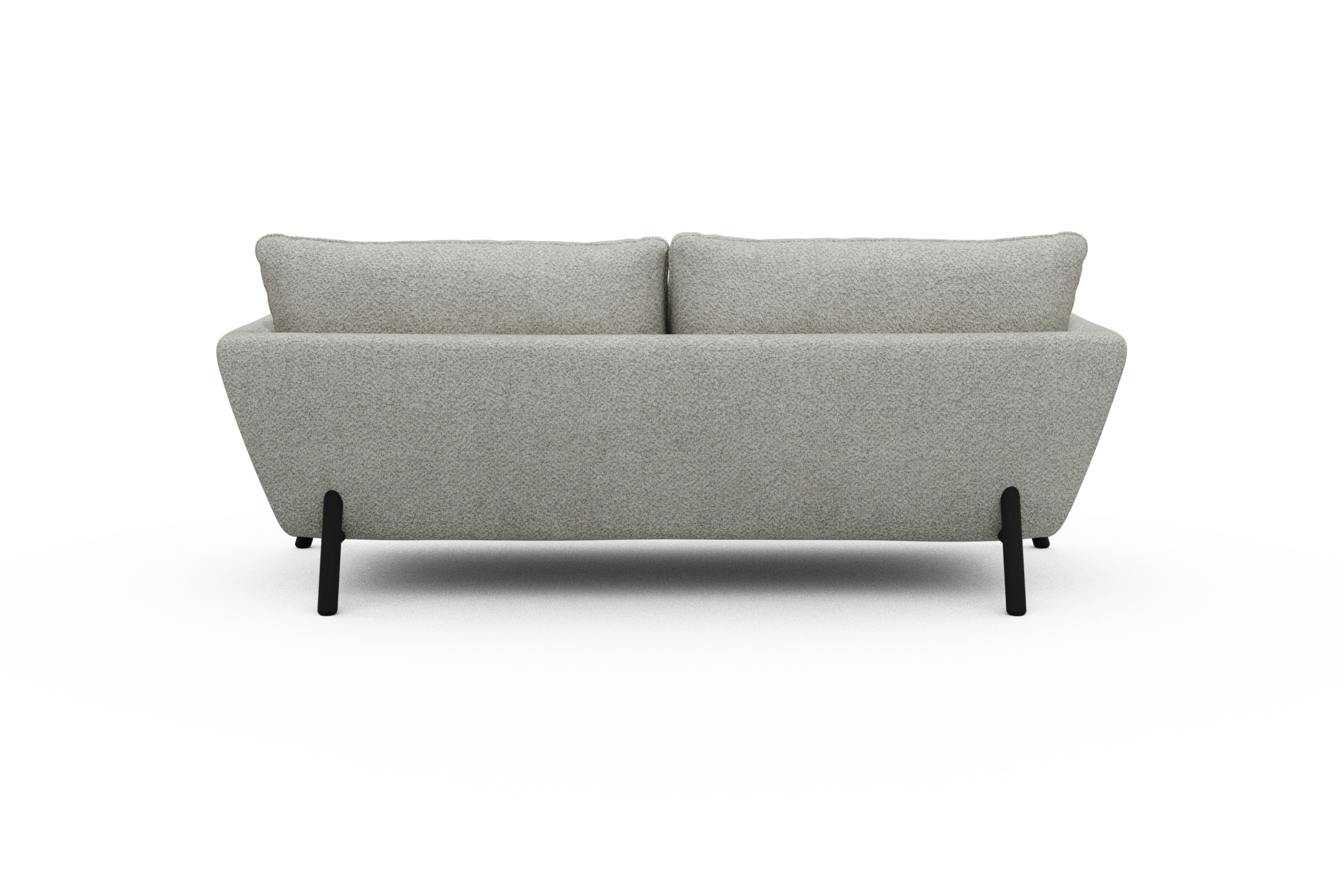 Sofa Emil 3-Sitzer Beinfarbe Eiche Schwarz Vanora-Warm-Sand