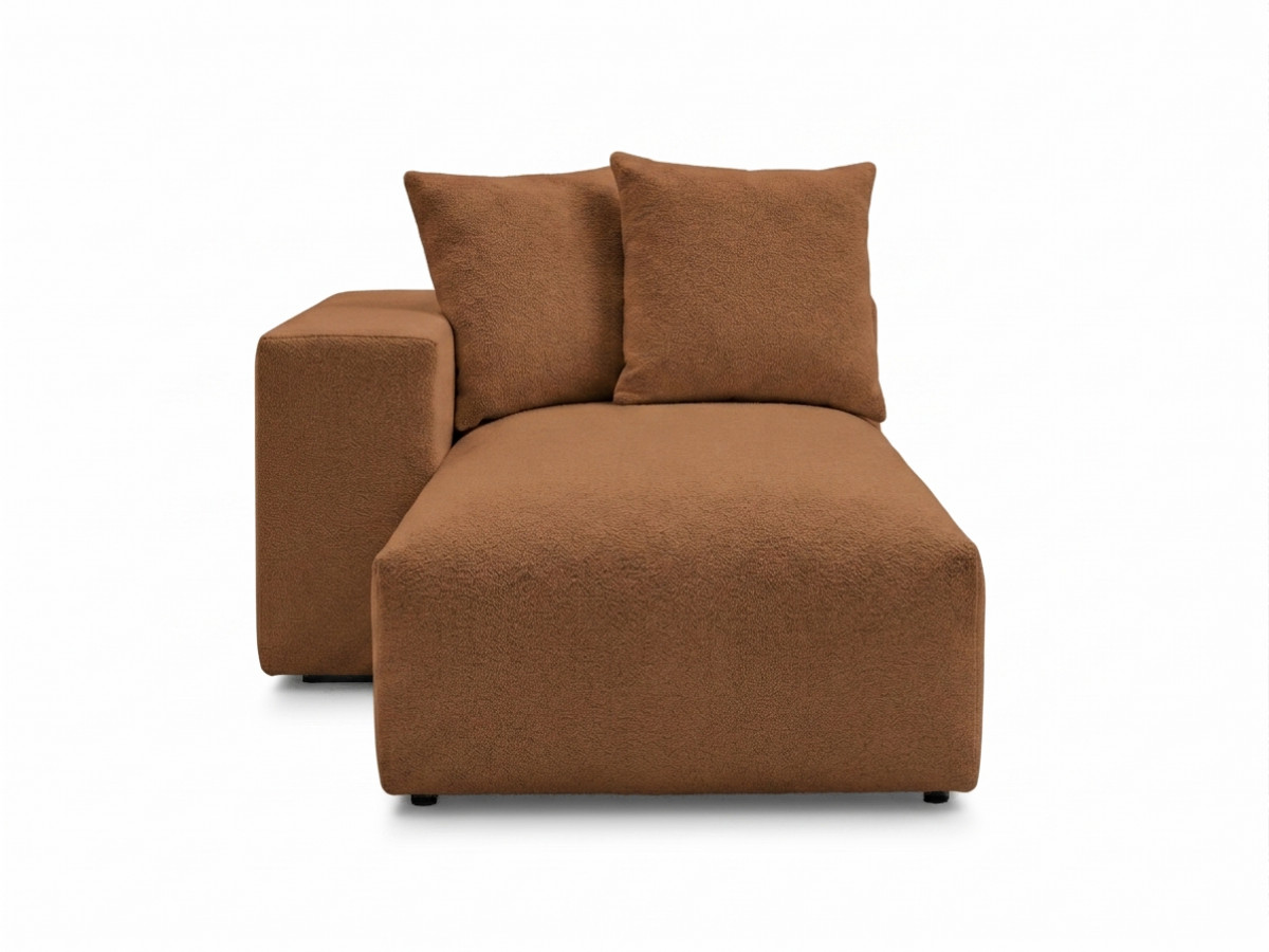Bobochic Voltaire Méridienne-Modul Melange-Stoff Orange Ecke links