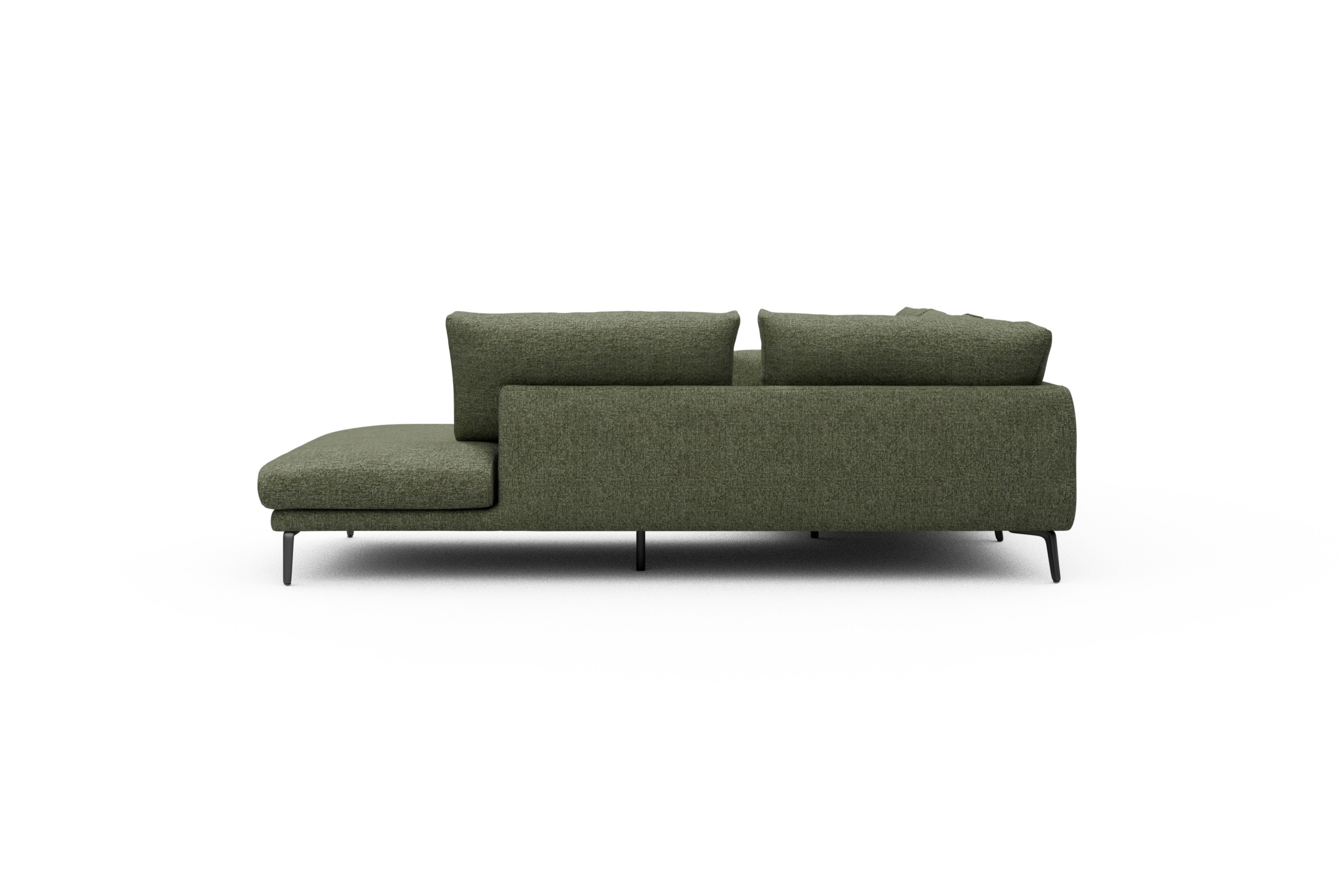 Ecksofa Karl Relax-Ecke rechts mit 2,5-Sitzer Carreno-Vivid-Green