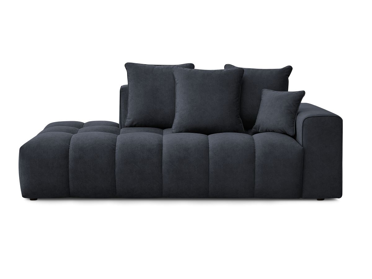 Bobochic Mont-blanc Sofa 4-Sitzer Samt Dunkelblau Armlehne rechts