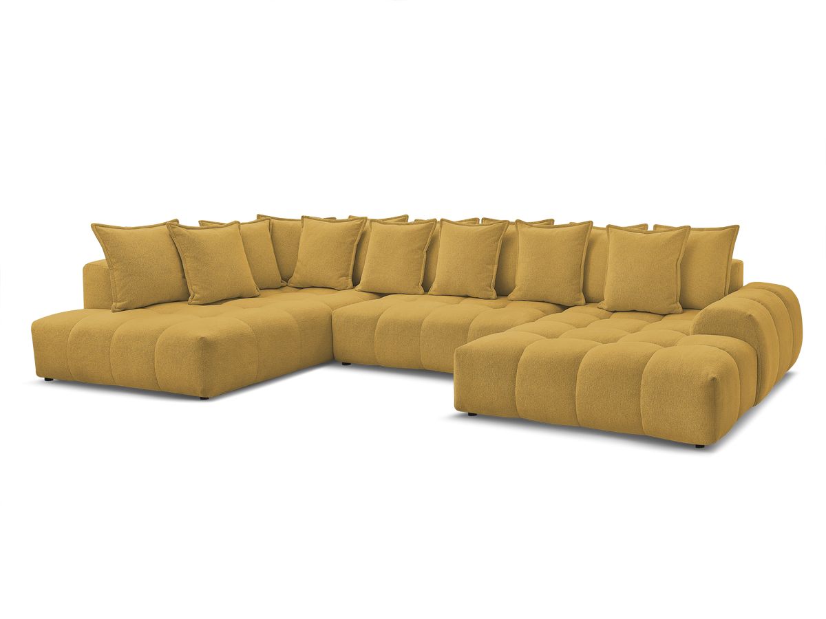 Bobochic Everest Wohnlandschaft, 14 Kissen Melange-Stoff Gelb Ecke rechts