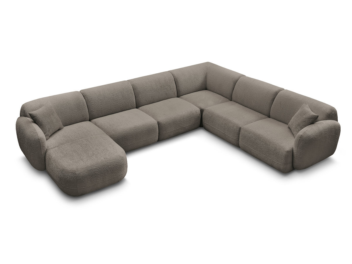 Bobochic Anda Wohnlandschaft Chenille Taupe Ecke rechts