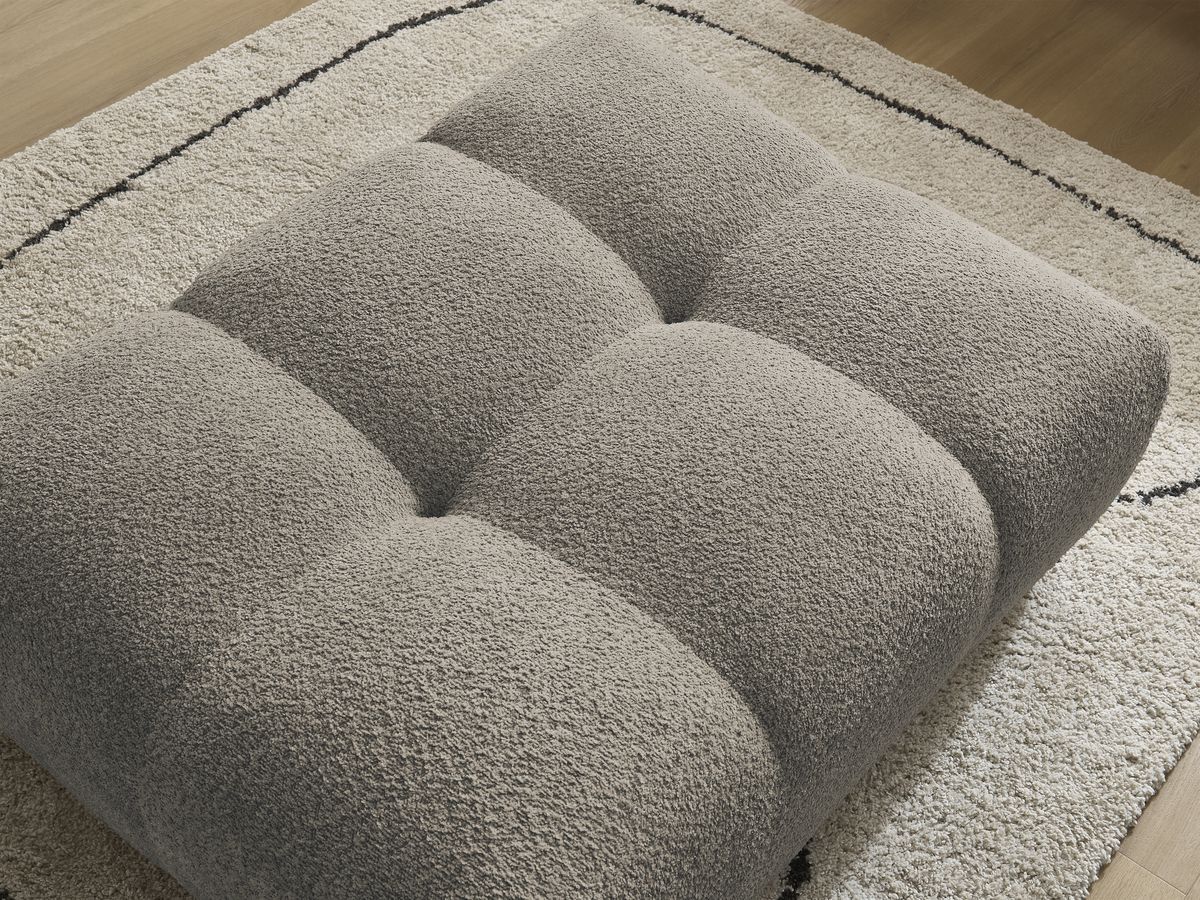 Bobochic Anakin Pouf Bouclé-Stoff Taupe