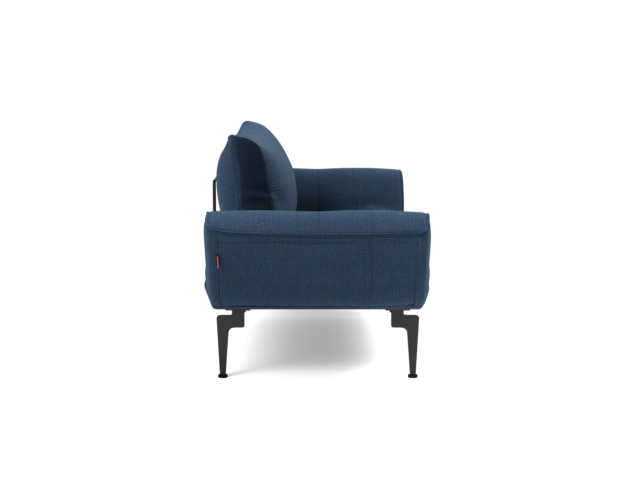 Tagesbett Zeal Chenille Esina 414-Indigo-Blue Beine Laser schwarz