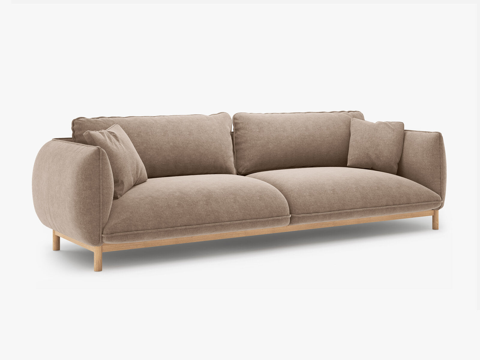 Micadoni Ada Sofa 4-Sitzer Strukturierter Stoff Wind Sand