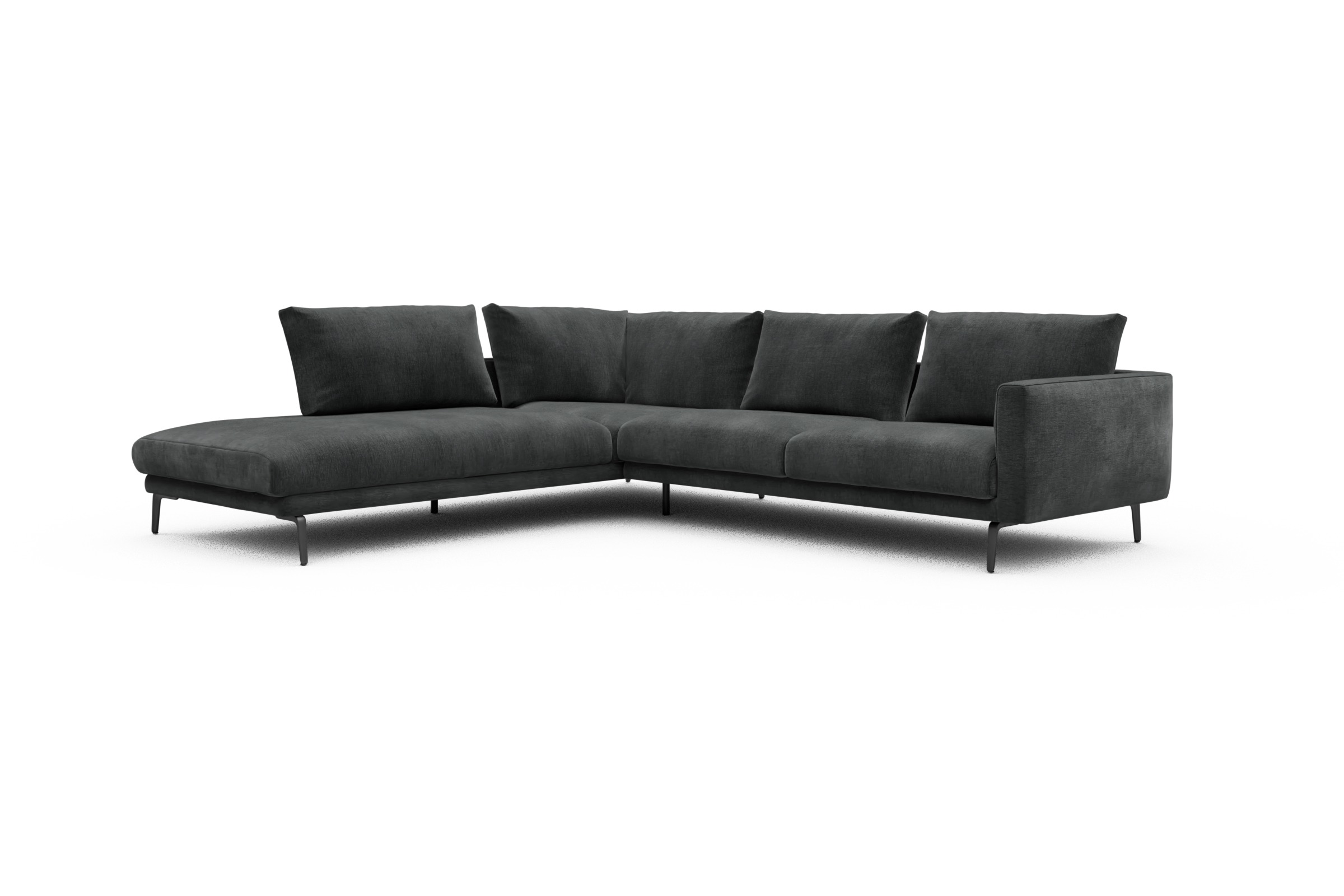 Ecksofa Karl Relax-Ecke links mit 2,5-Sitzer Smooth-Deep-Warm-Grey