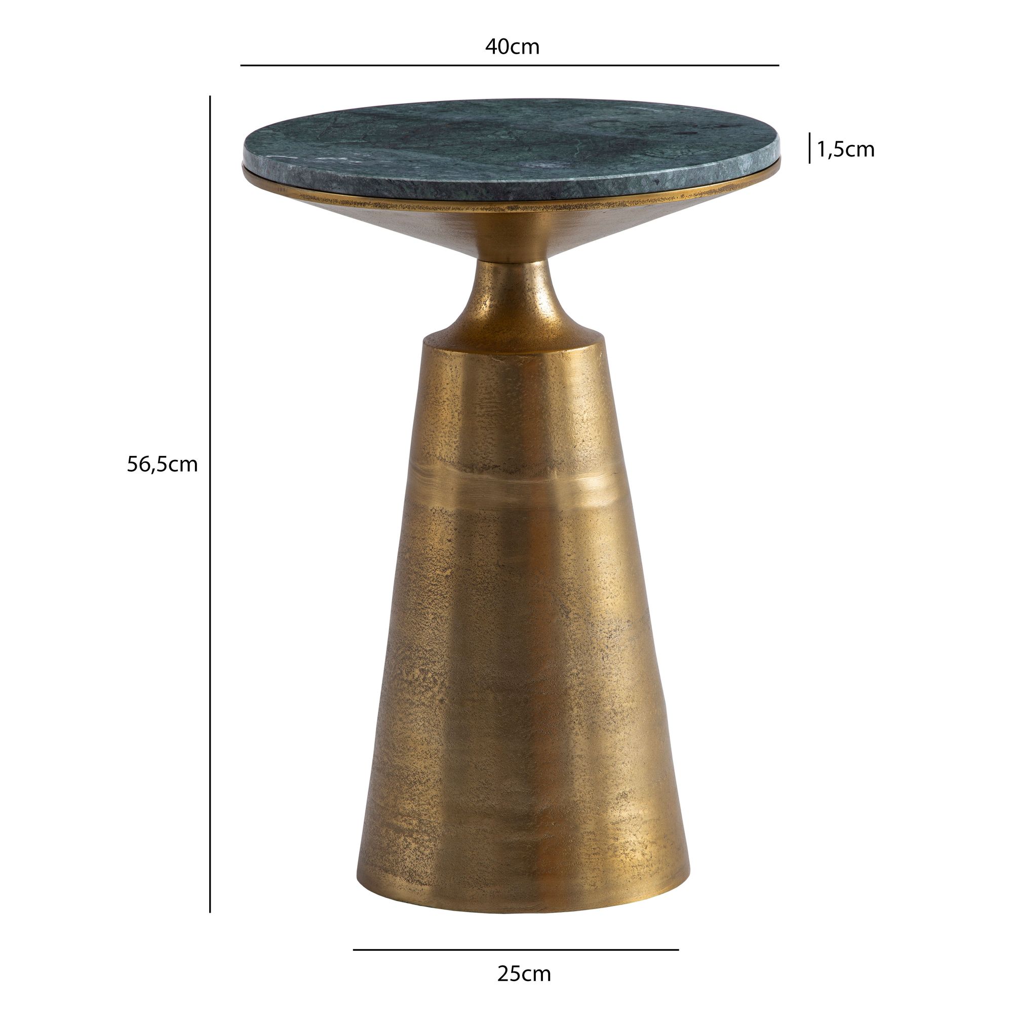 Beistelltisch Jorpeland Marmor Gold Ø 40 cm