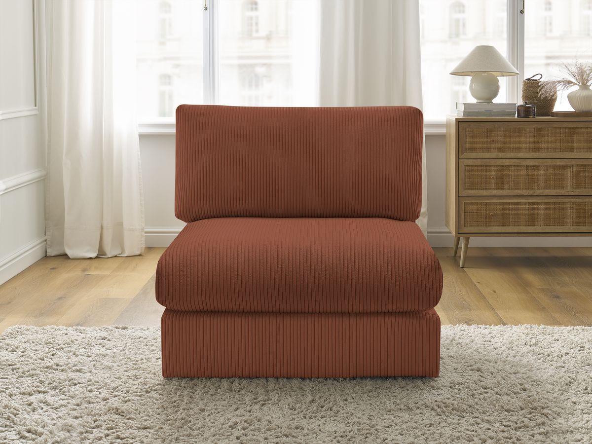 Bobochic Paris Sofamodul 1-Sitzer Cordsamt Orange