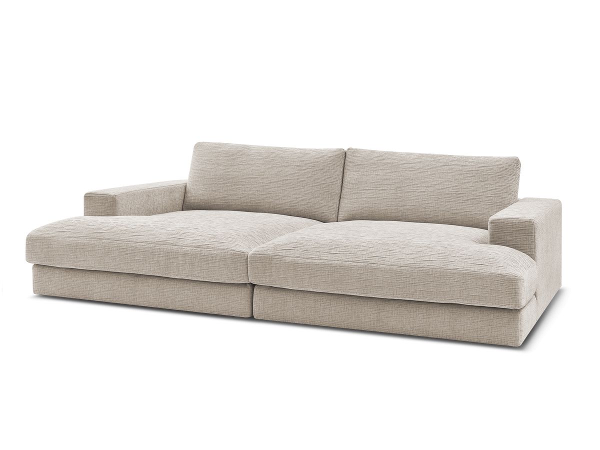 Bobochic Leonard Sofa 4-Sitzer 234 × 159 cm Strukturstoff Beige