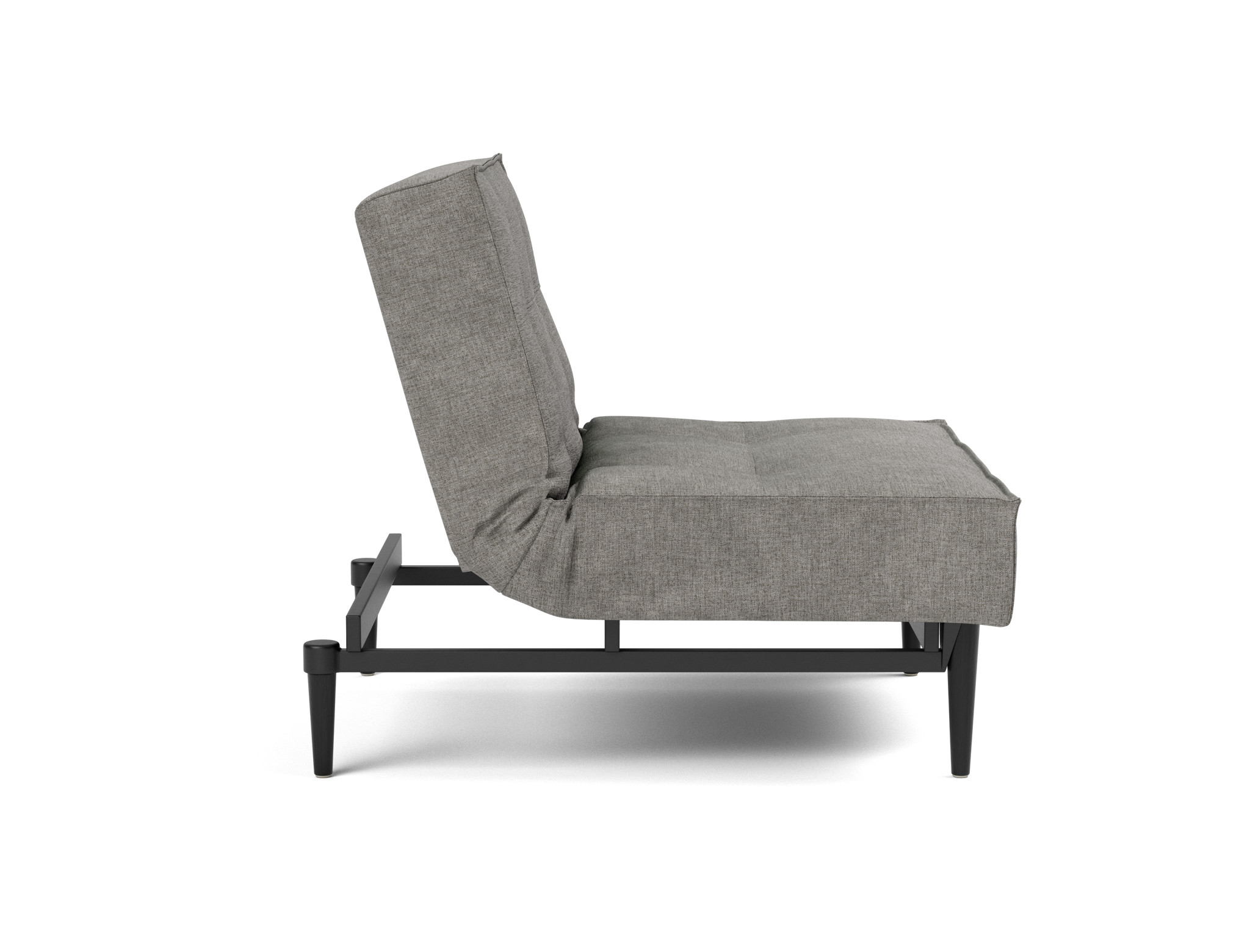 Sessel Splitback Flachgewebe Avella 282-Warm-Grey Beine Styletto Eiche schwarz