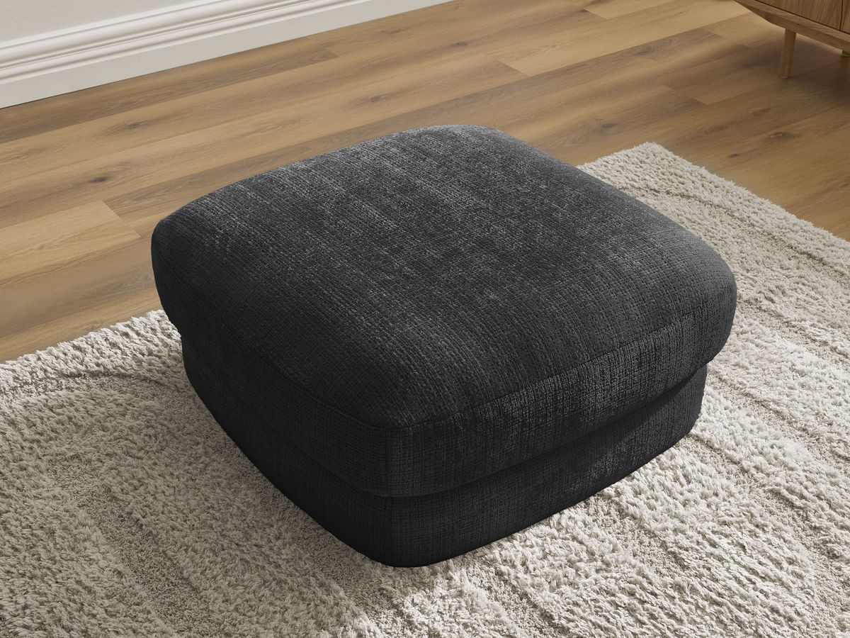 Bobochic Leonore Pouf Strukturstoff Schwarz