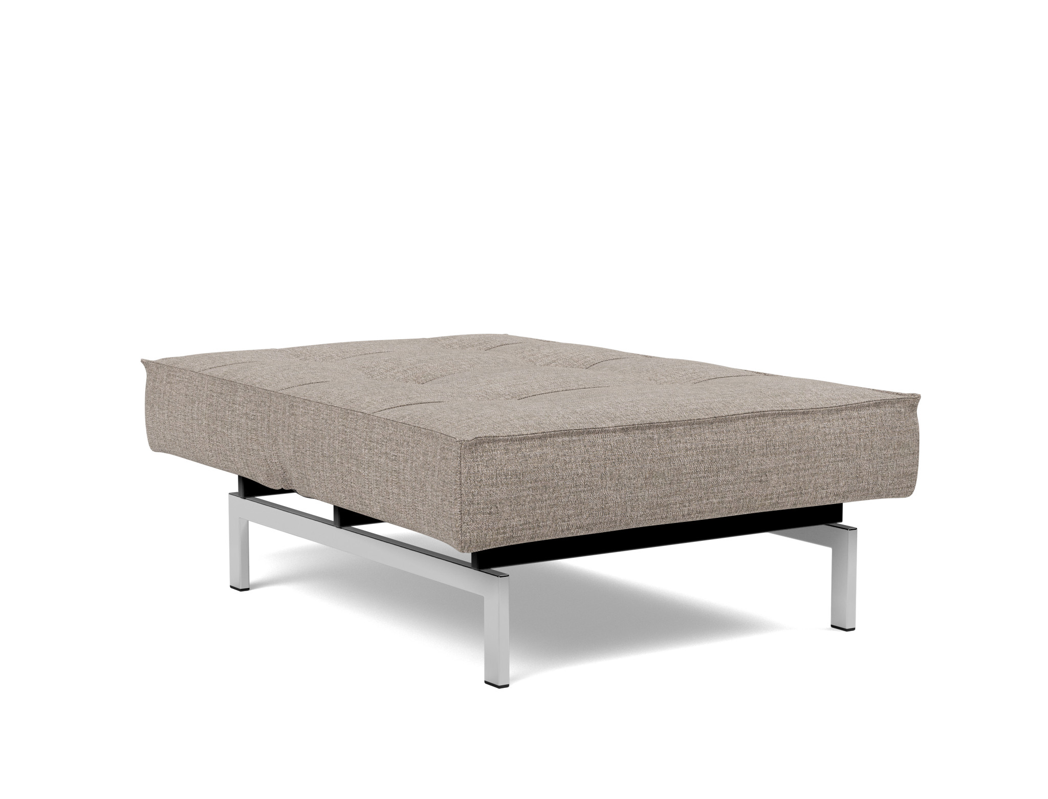 Sessel Splitback Chenille Yuveno 472-Warm-Grey Beine Chrom