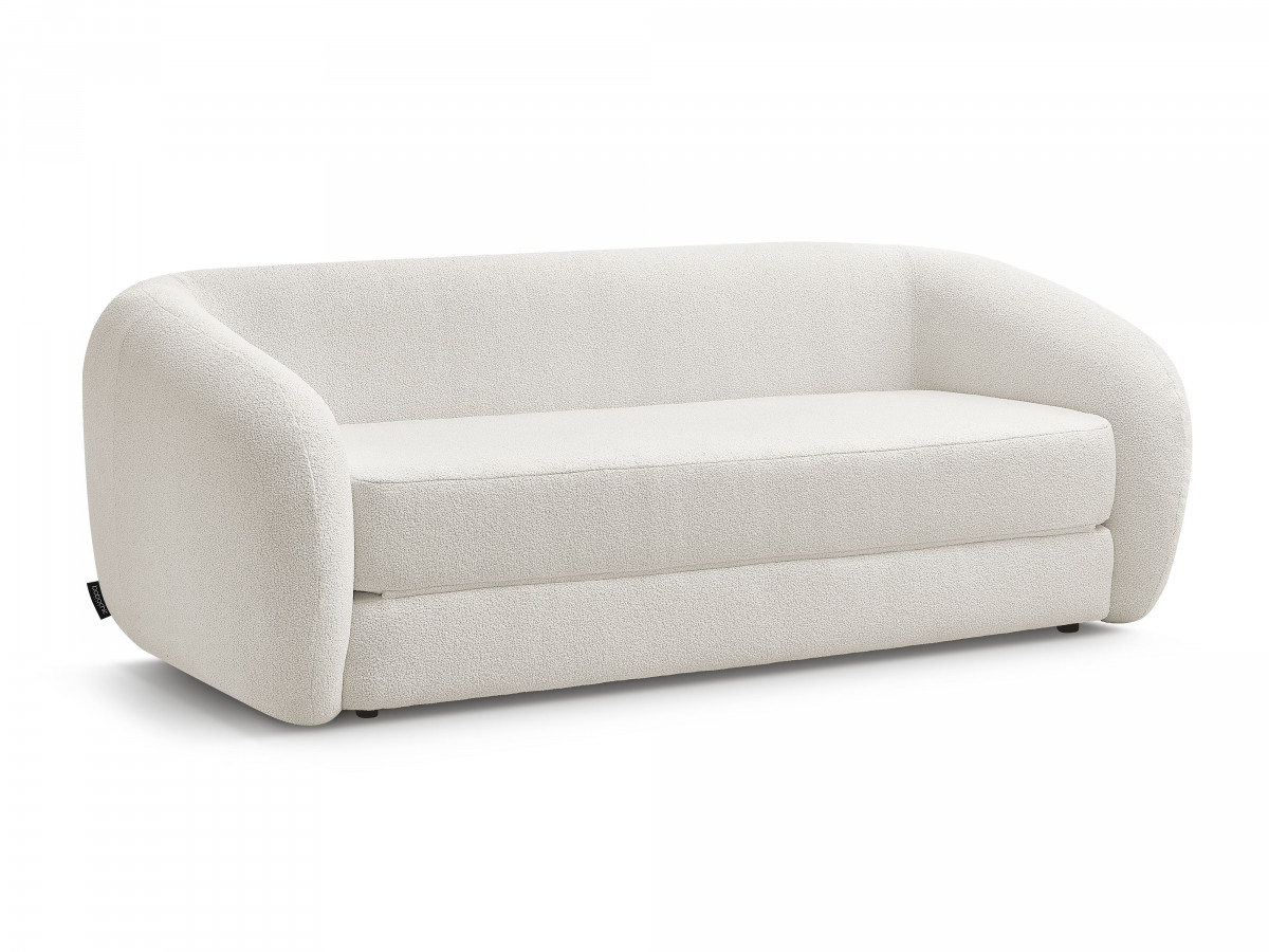 Bouclé-Stoff · Weiß