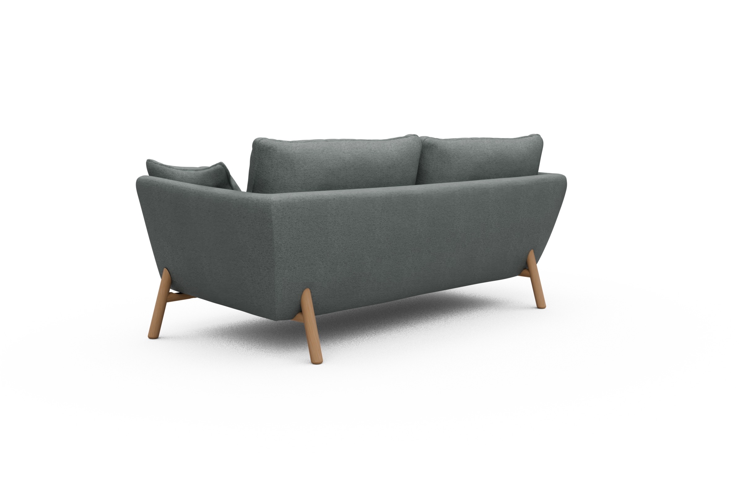 Sofa Emil 2-Sitzer Beinfarbe Eiche Natur Denari-Soft-Grey