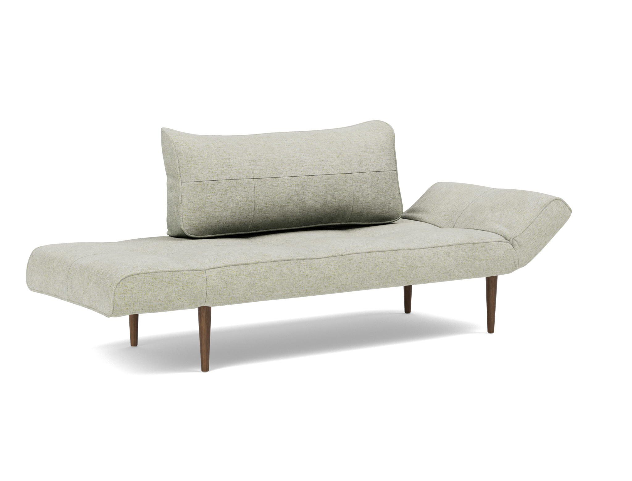 Tagesbett Zeal Flachgewebe Avella 280-Sand Beine Styletto Eiche dunkel