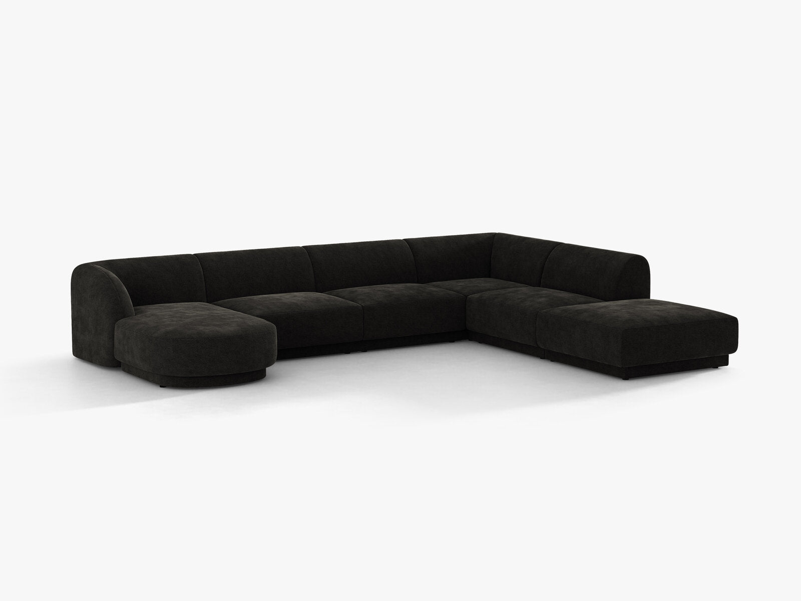 Micadoni Panorama-Ecksofa Miley 6-Sitzer Rechts Chenille Eden Anthrazit