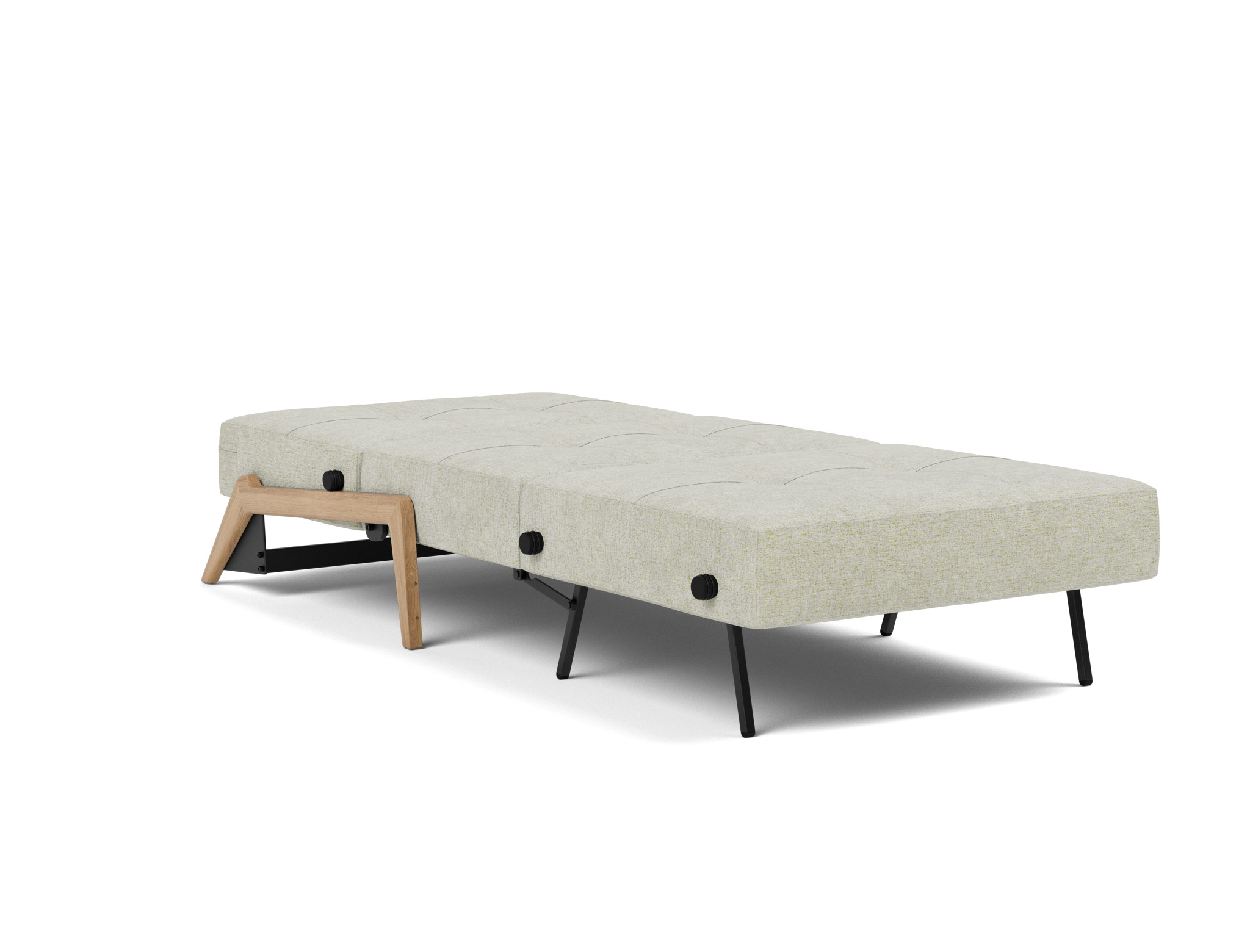 Schlafsessel Cubed 90 Flachgewebe Avella 280-Sand Beine Eiche